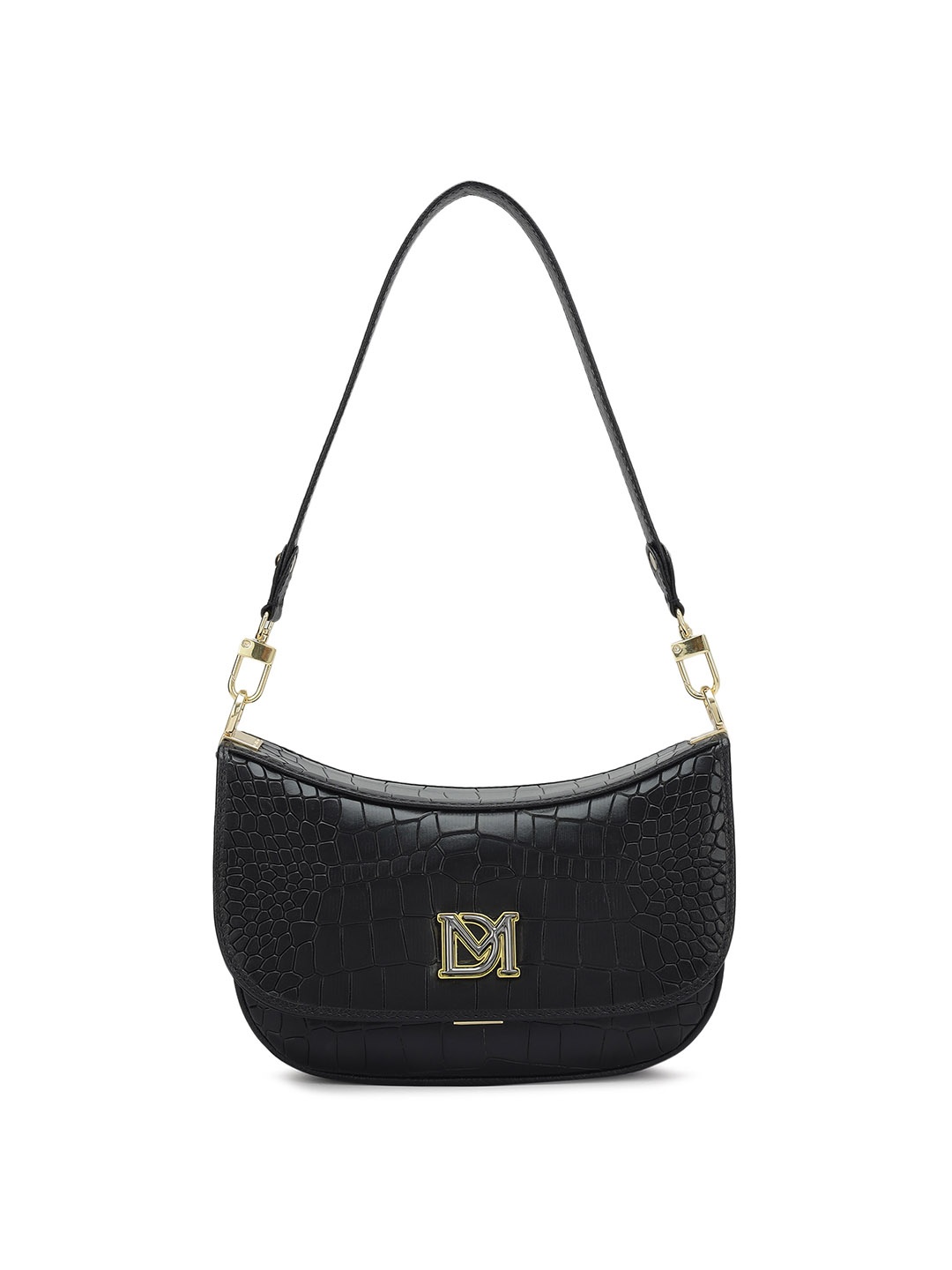 

Da Milano Leather Shoulder Bag, Black