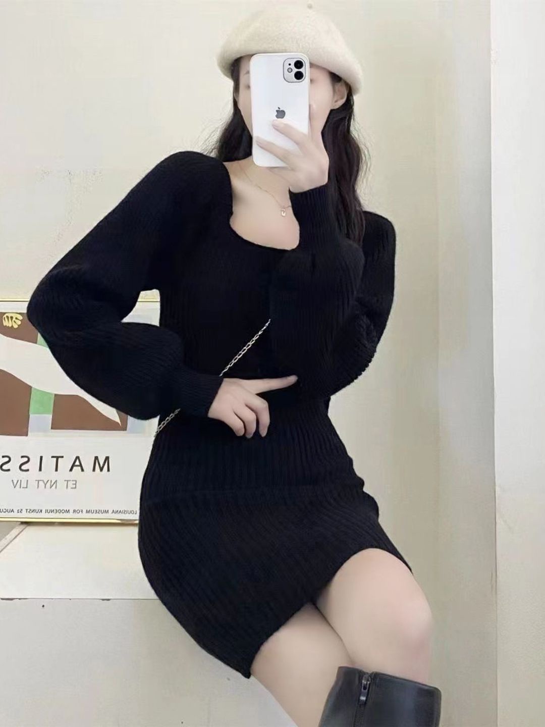 

DressBerry Midi Dress, Black