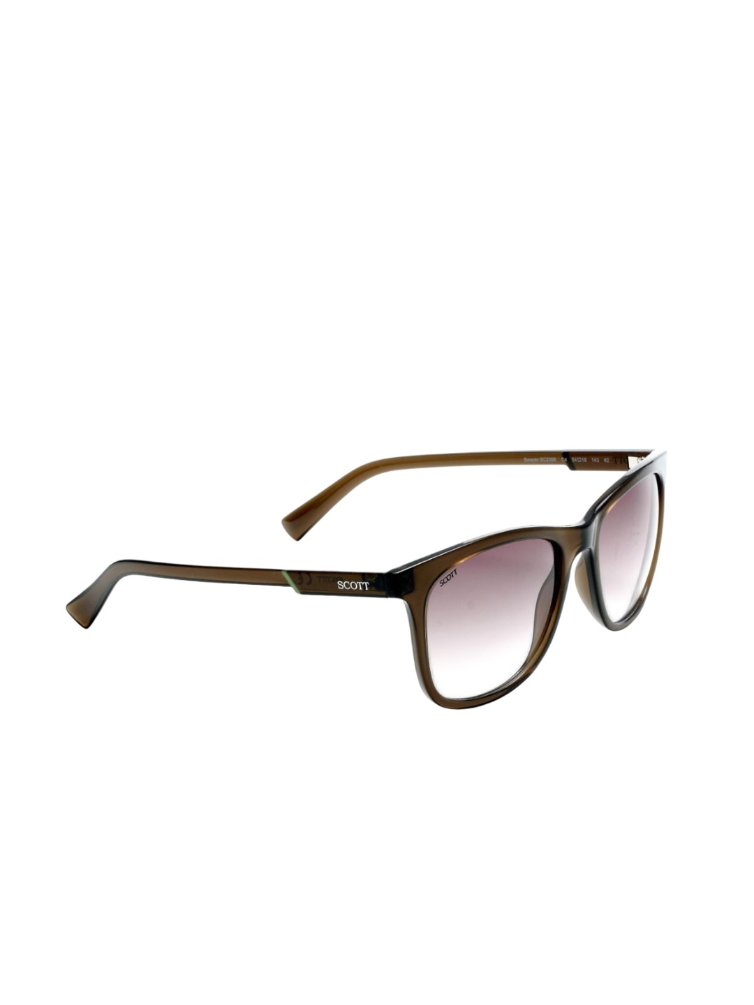 

SCOTT Unisex Square Sunglasses with UV Protected Lens, Brown