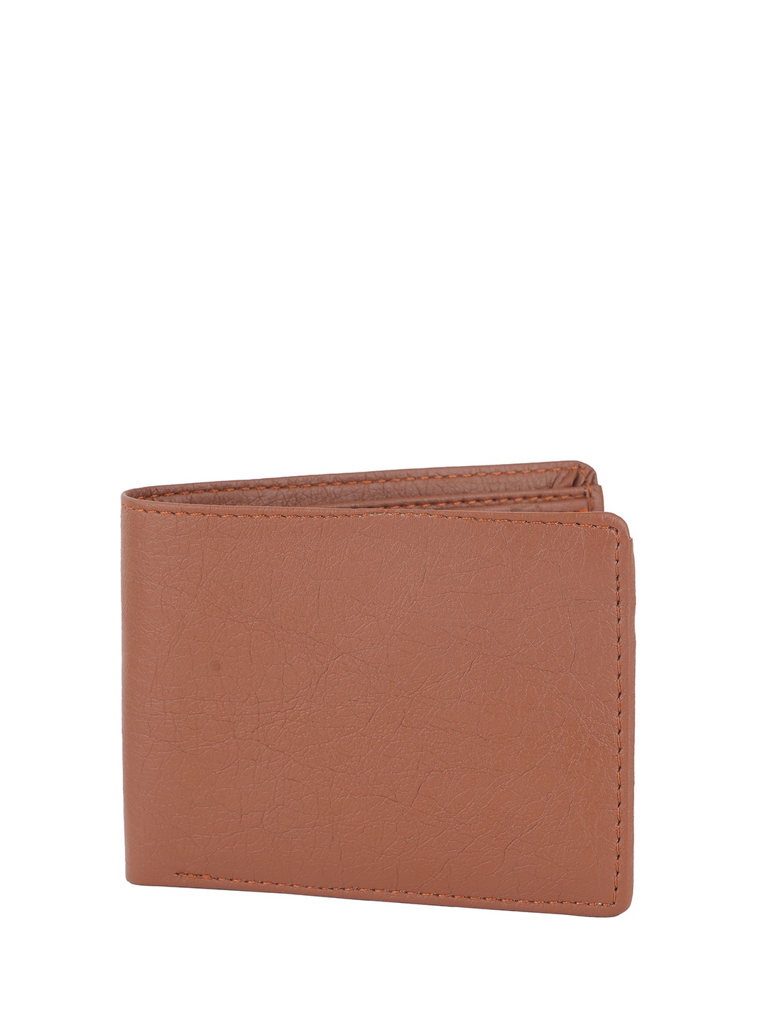 

CLARABAE Men PU Two Fold Wallet, Tan