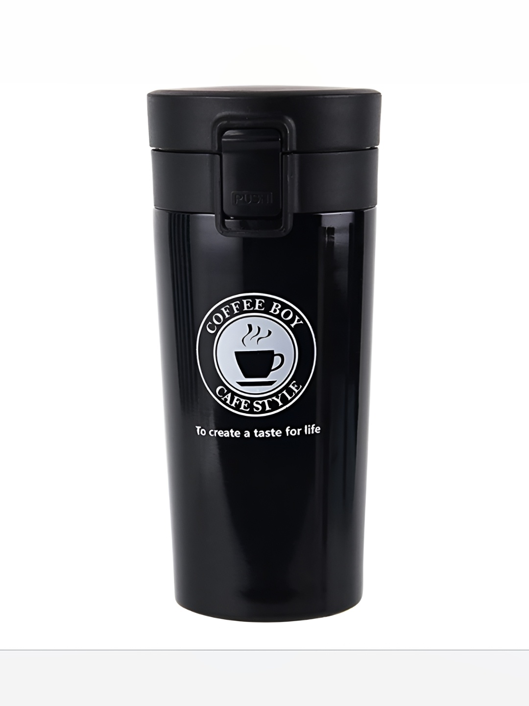 

Baskety Black & White Solid Stainless Steel Matte Mugs Set of Cups and Mugs