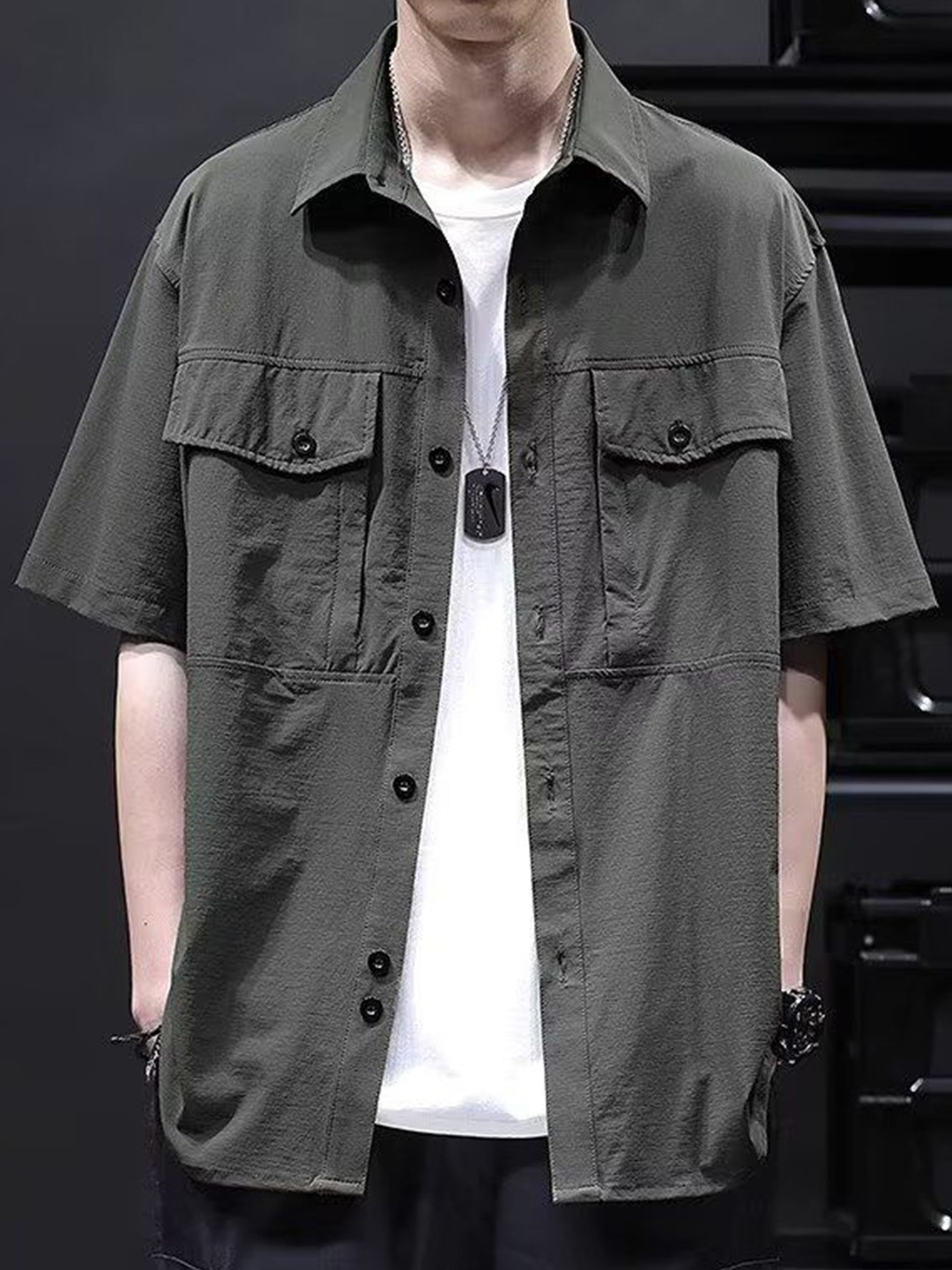 

StyleCast Men Opaque Casual Shirt, Grey