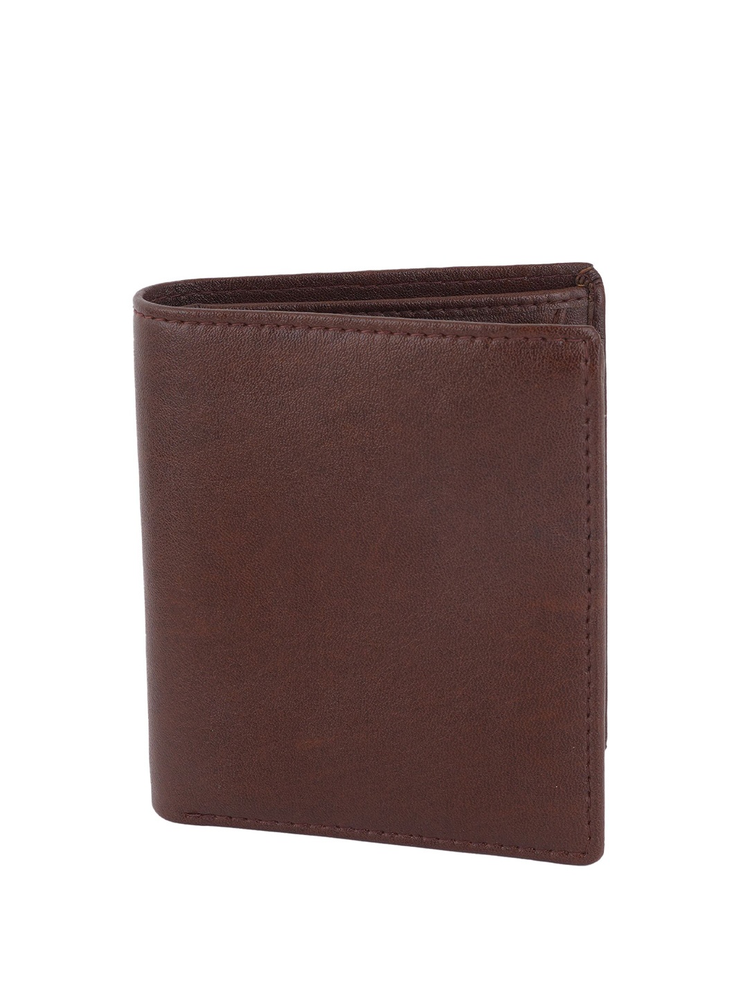 

CLARABAE Men PU Two Fold Wallet, Brown