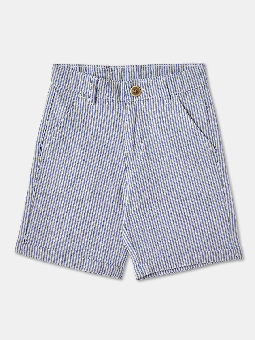 

R&B Boys Striped Shorts, Blue