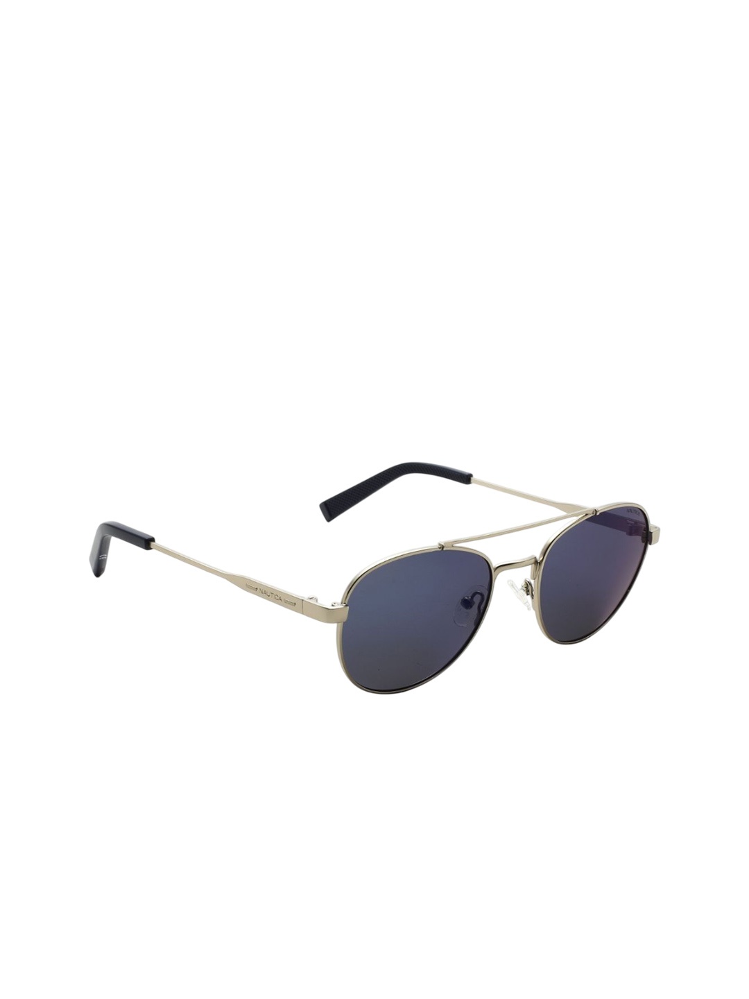 

Nautica Unisex Round Sunglasses with UV Protected Lens, Silver