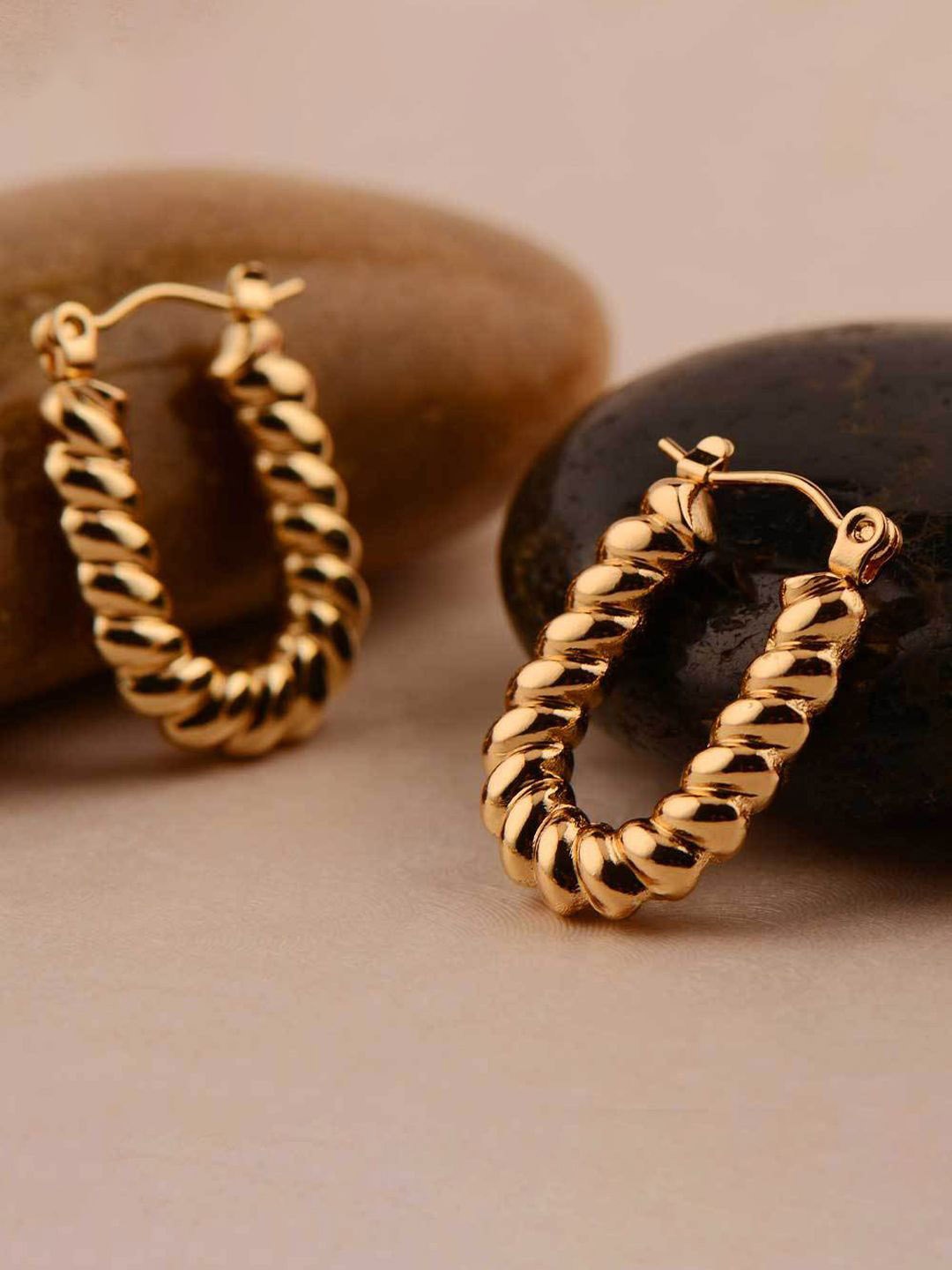 

FIMBUL Square Hoop Earrings, Gold