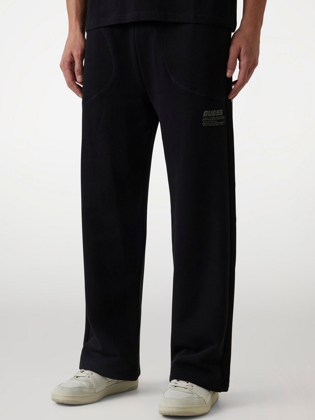 

GUESS Men Mid Rise Dalim Track Pants, Black