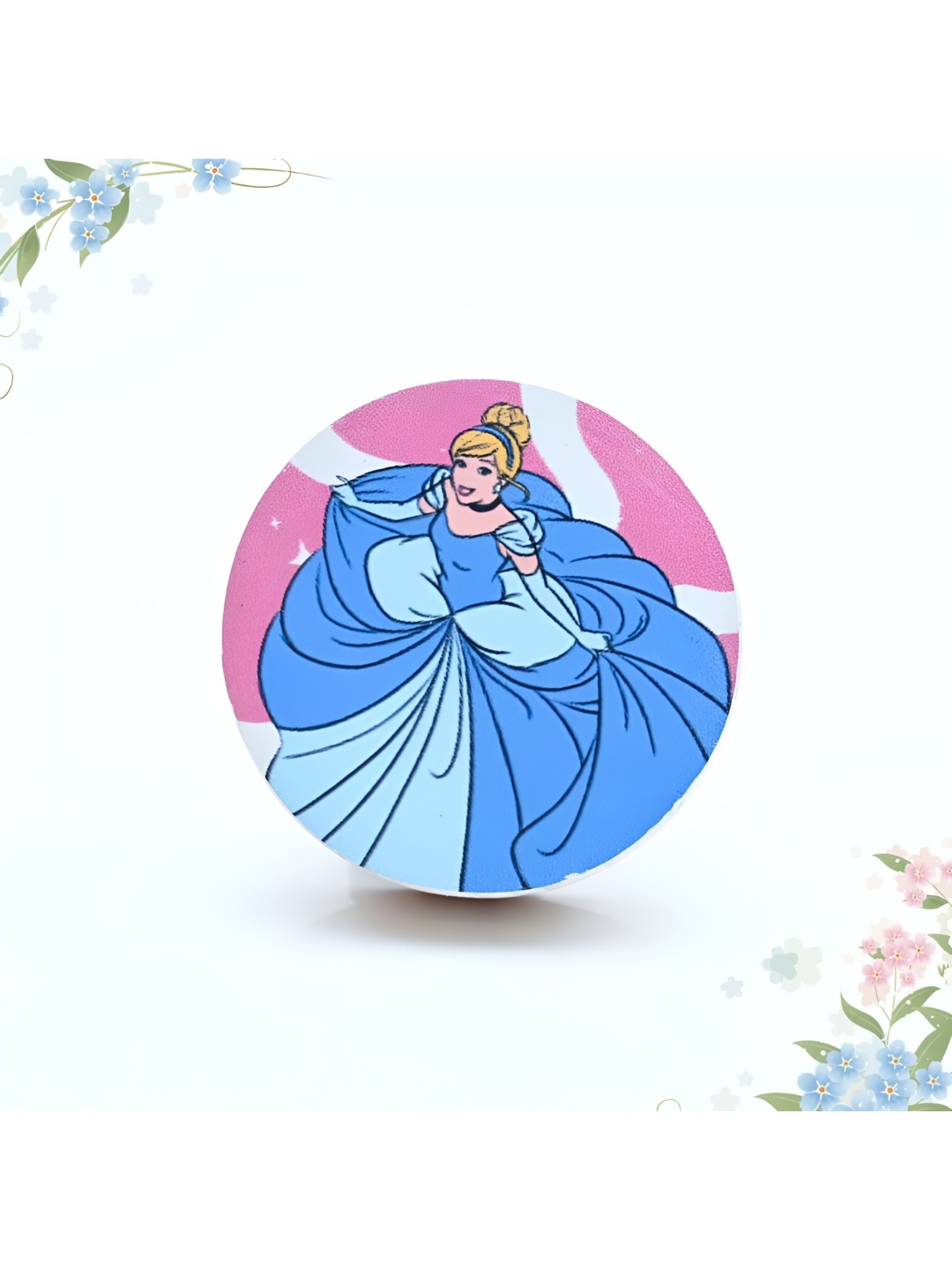 

Pinch of Pretty Blue & Pink Cinderella Themed Drawer Knob