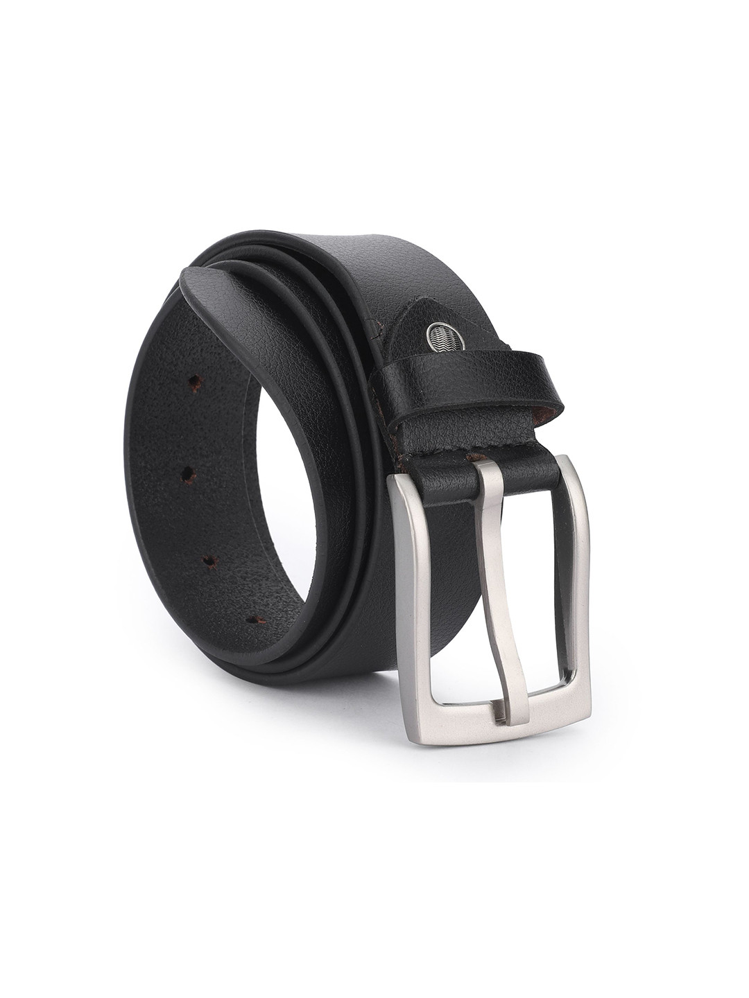 

WROGN Men Textured Leather Belt, Black