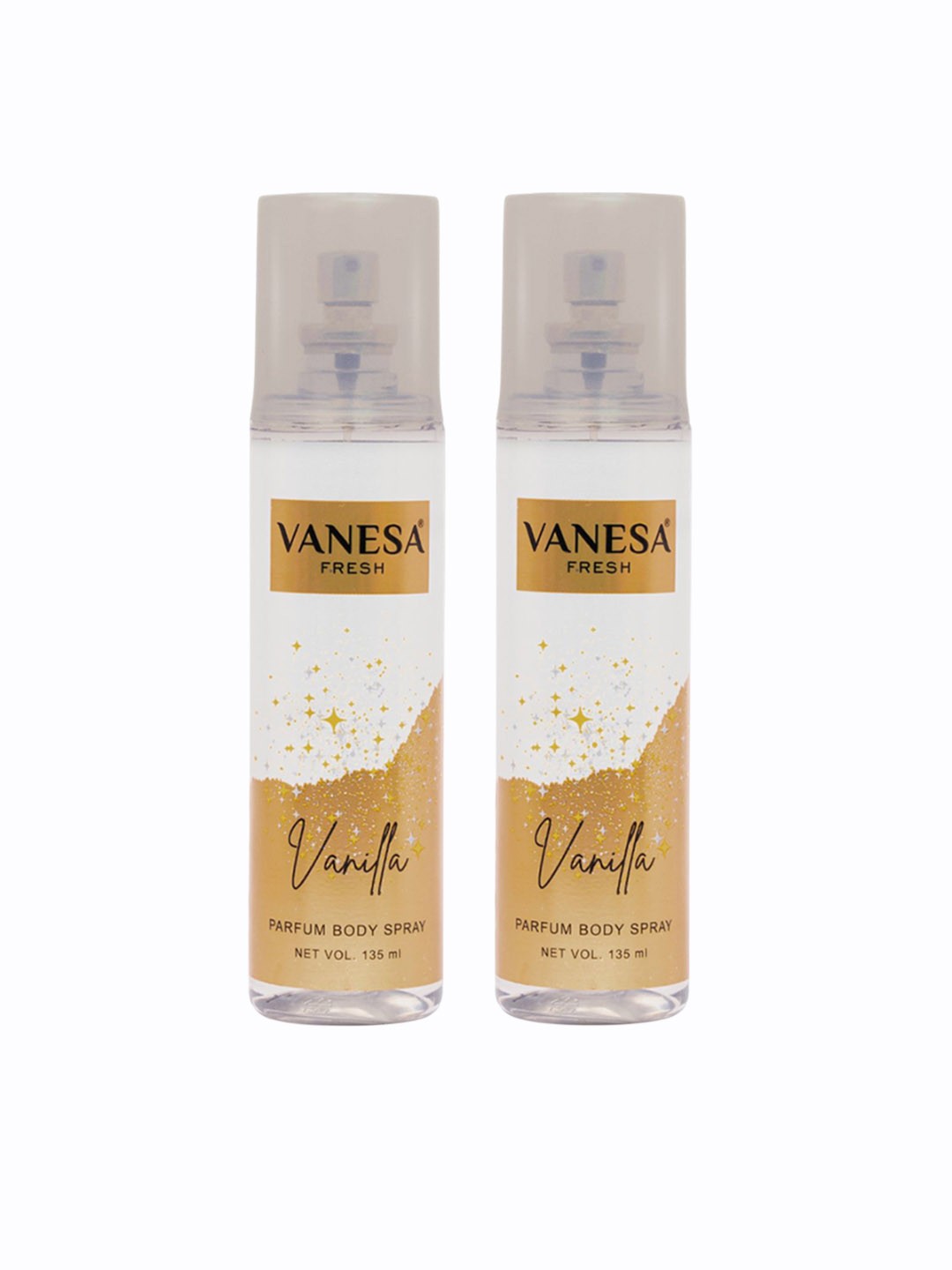 

VANESA FRESH Set Of 2 Vanilla Long Lasting Parfum Body Spray - 135 ml Each, White