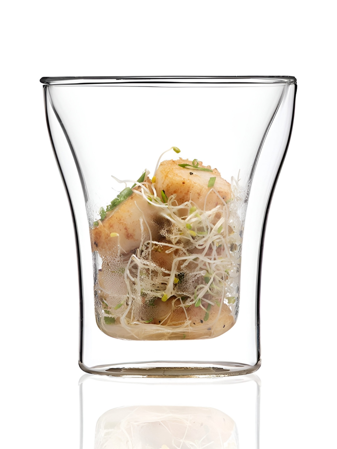 

Baskety Transparent Glossy Double Wall Thermo Insulated Glass Cup 200ml