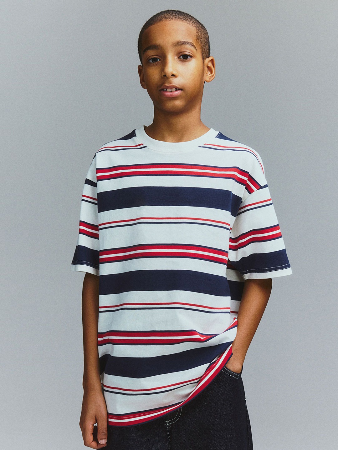 

H&M Loose-fit Cotton T-shirt, White