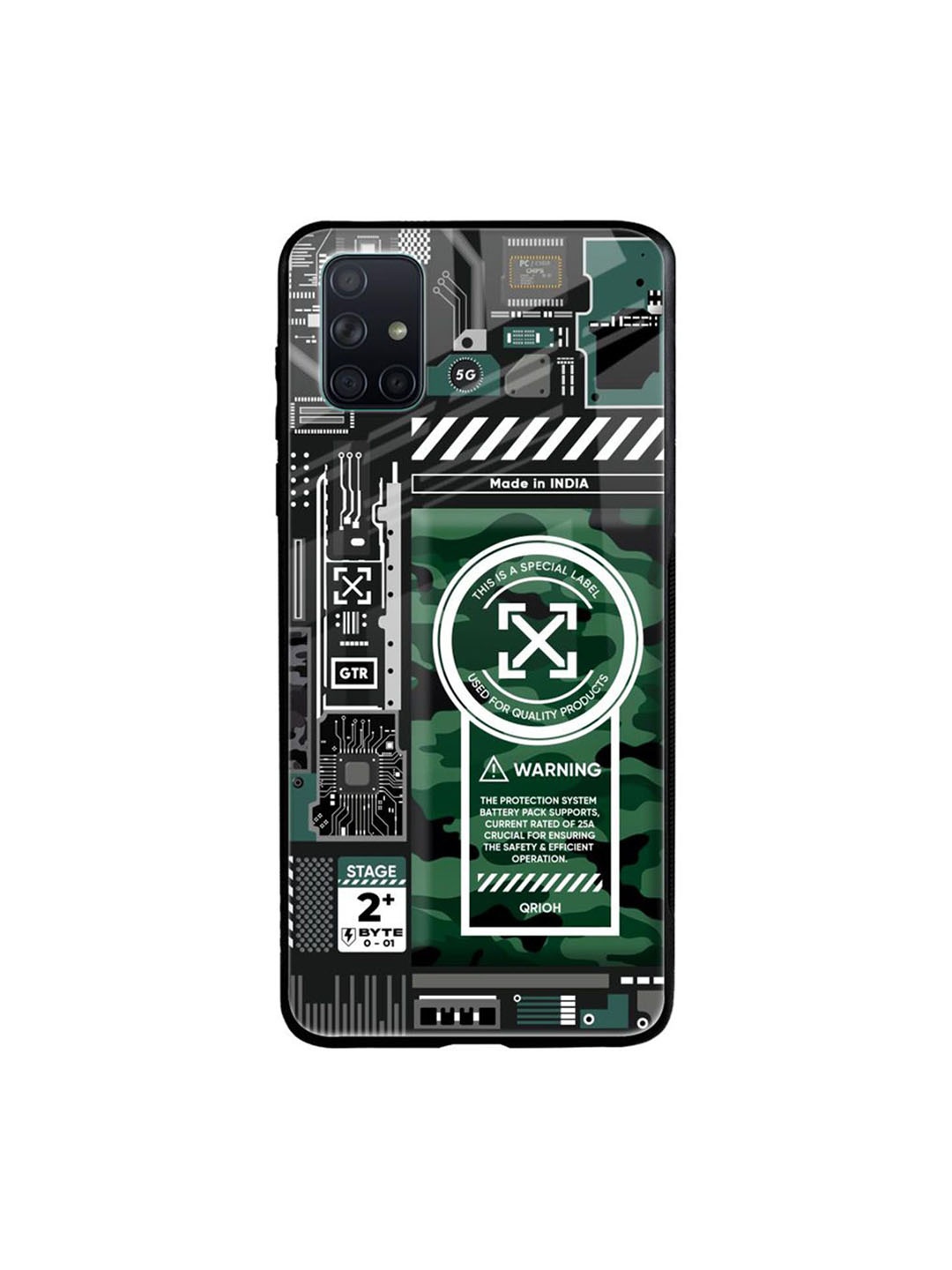 

QRIOH Typography Printed Samsung Galaxy A71 Back Case Mobile Accessories, Green