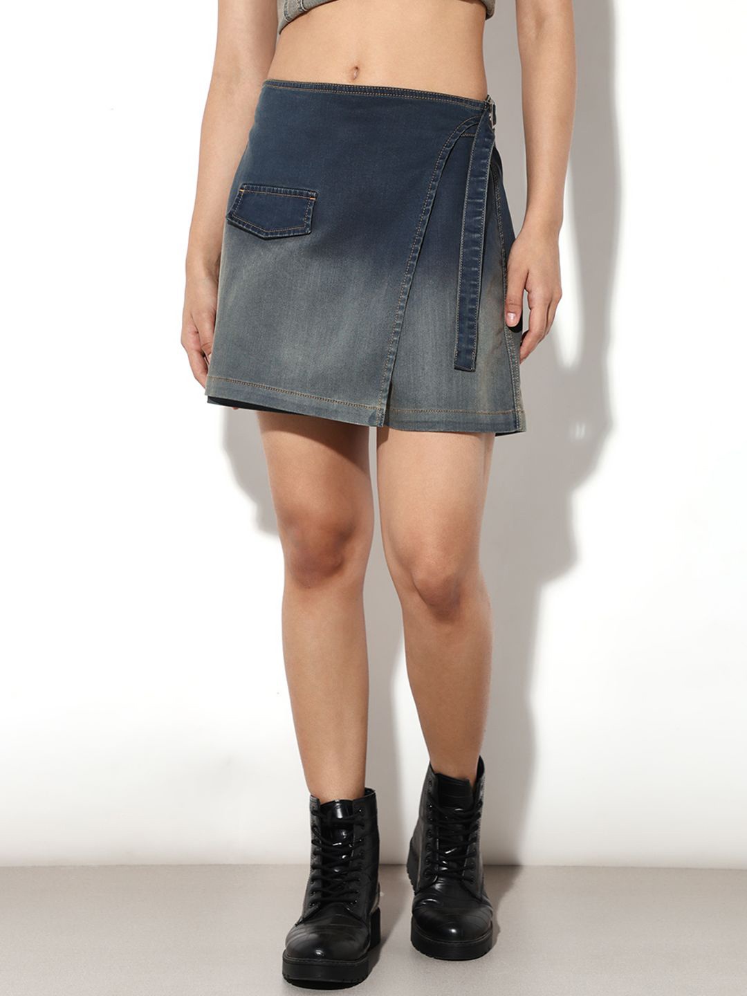 

ONLY Washed Mini Skorts, Blue