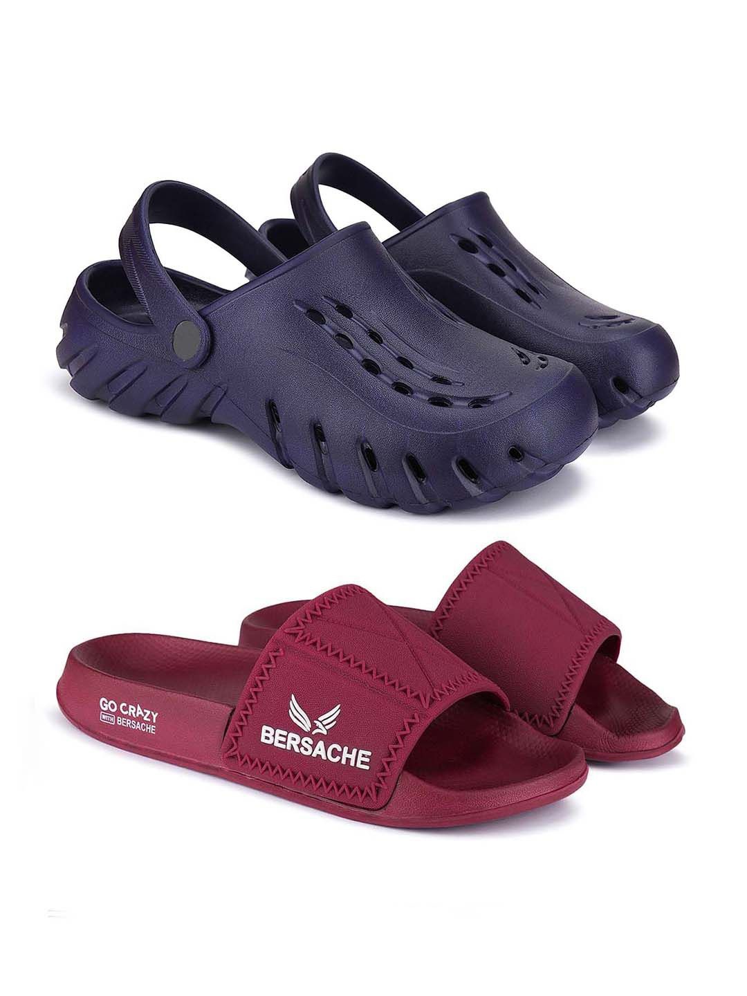 

BERSACHE Men Clogs, Navy blue