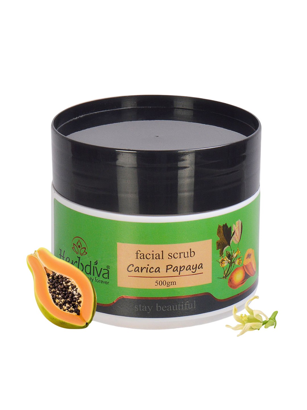 

Herbdiva Carica Papaya With Shea Butter Brighter Skin Face Scrub - 500 g, Brown