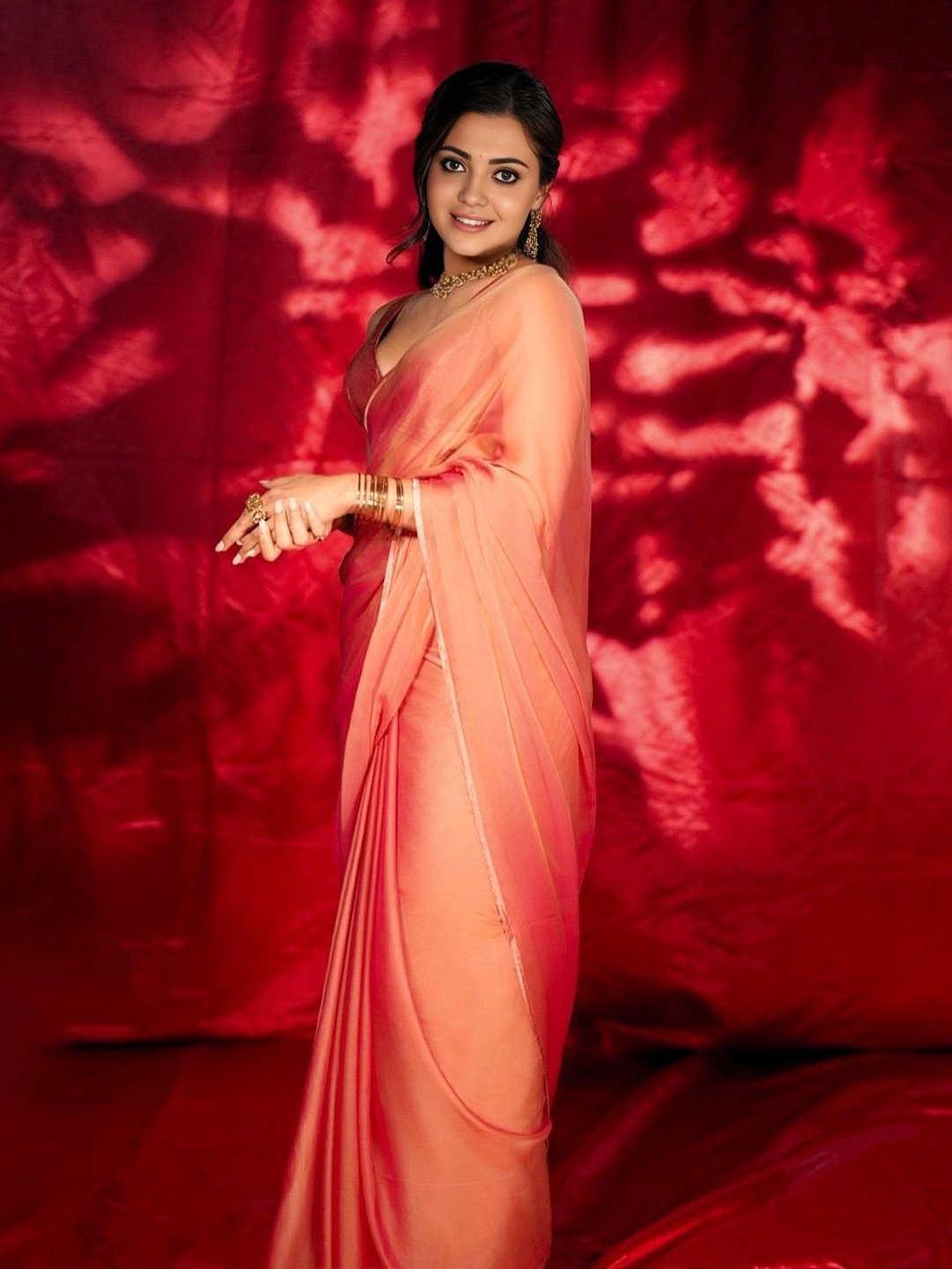 

Kalista Organza Saree, Pink