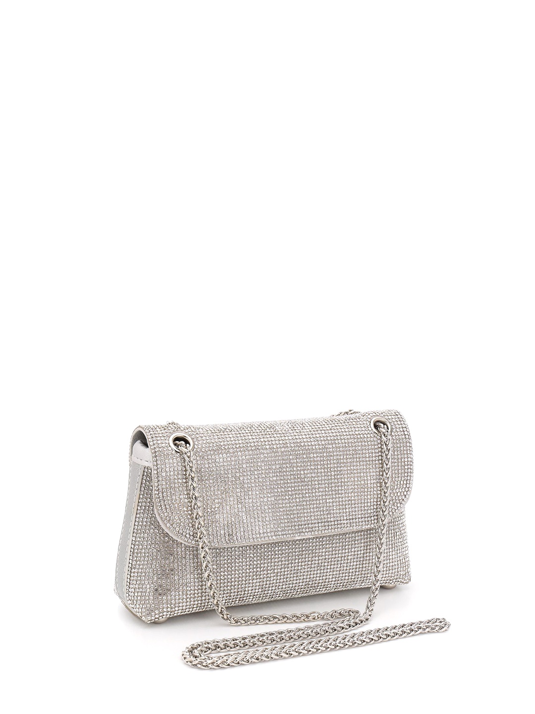

Justin Whyte Embellished Structured Shoulder Bag, Silver