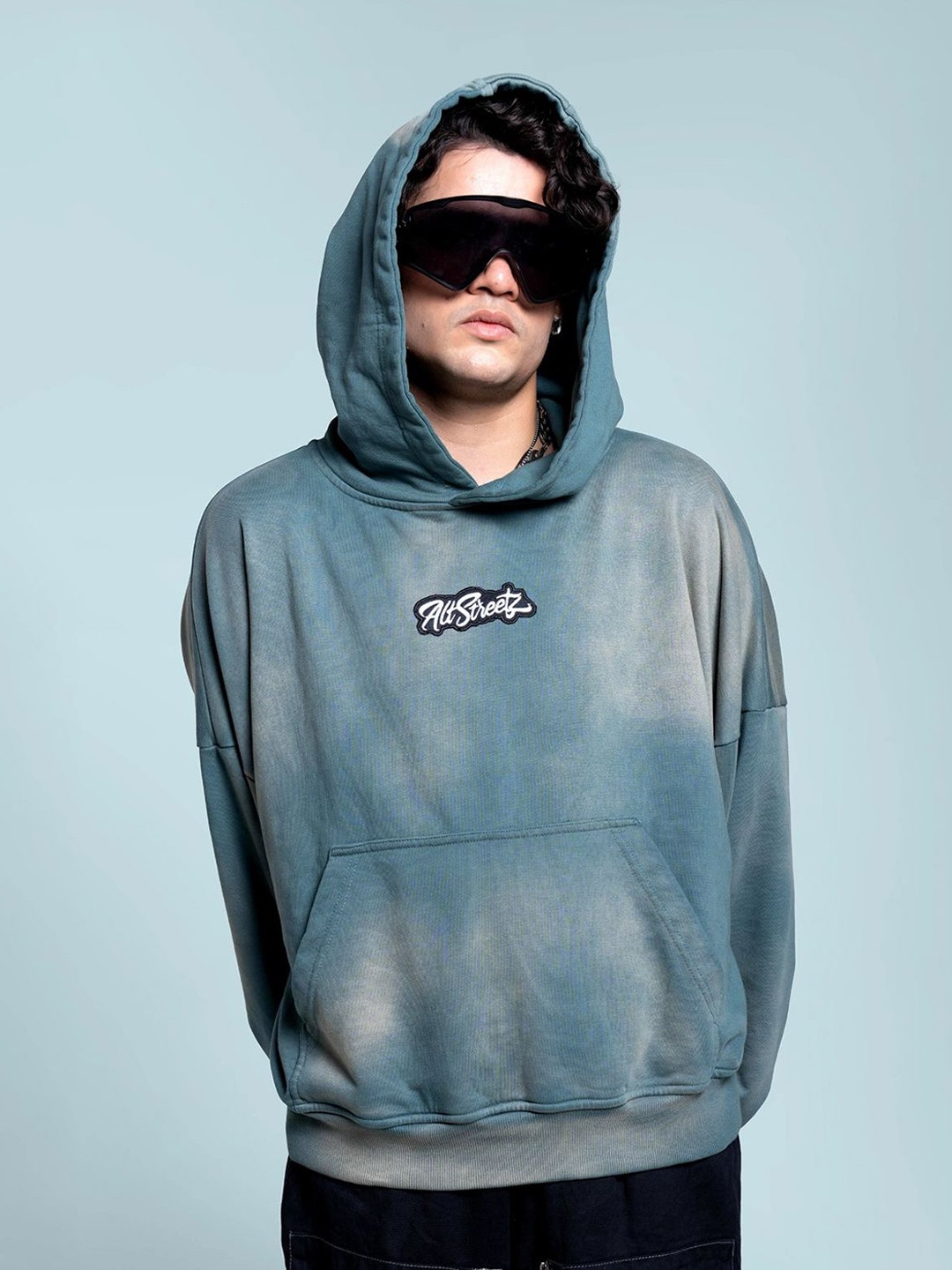 

Altstreetz Men Hooded Sweatshirt, Blue