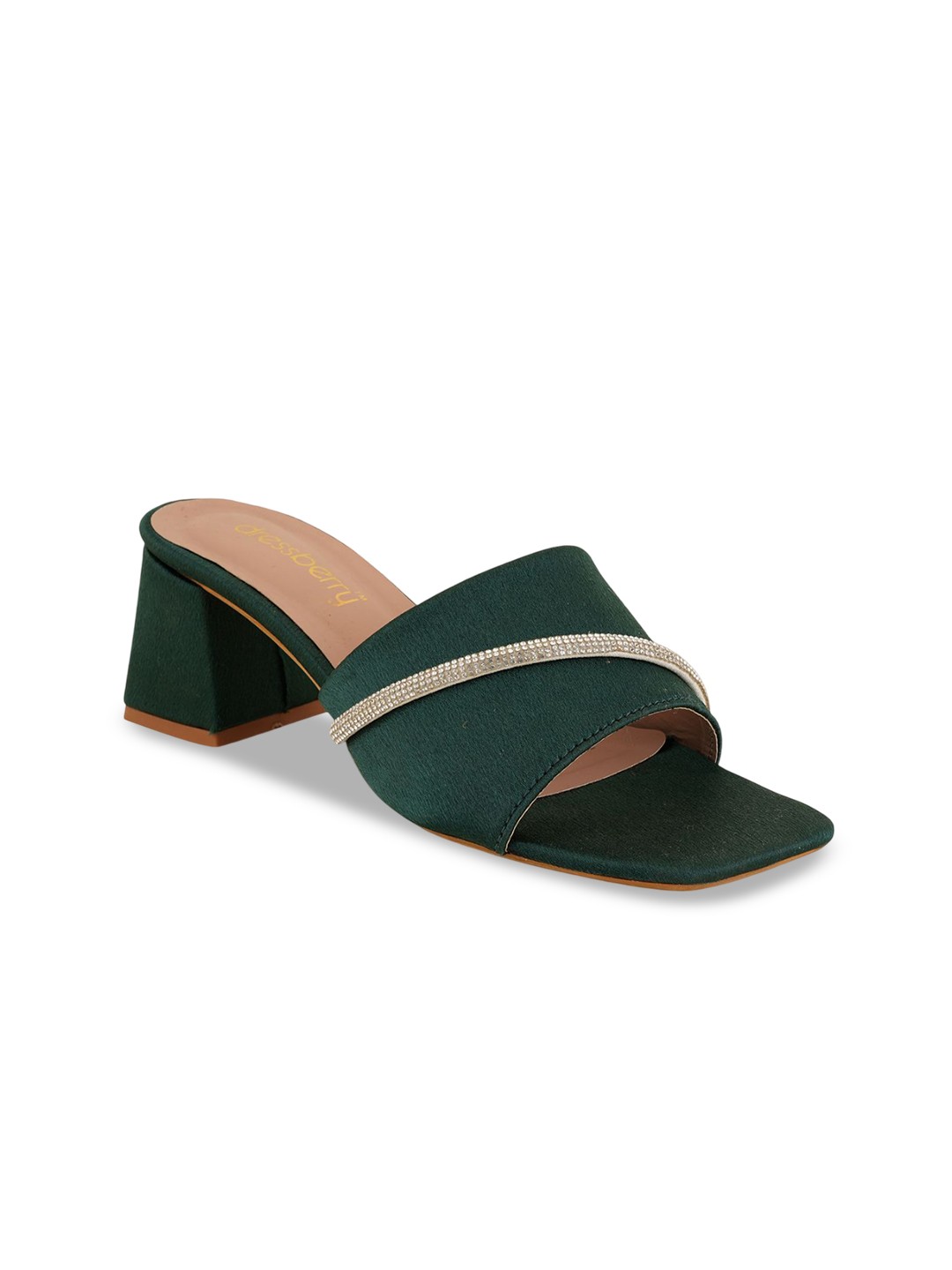 

DressBerry Block Sandals, Green