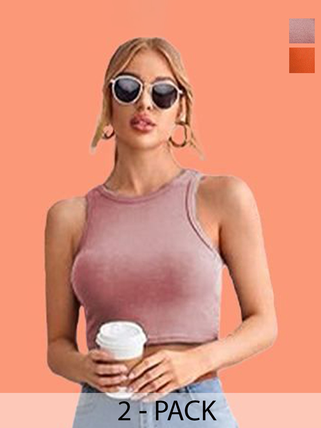 

Mast & Harbour Cotton Crop Top, Multi