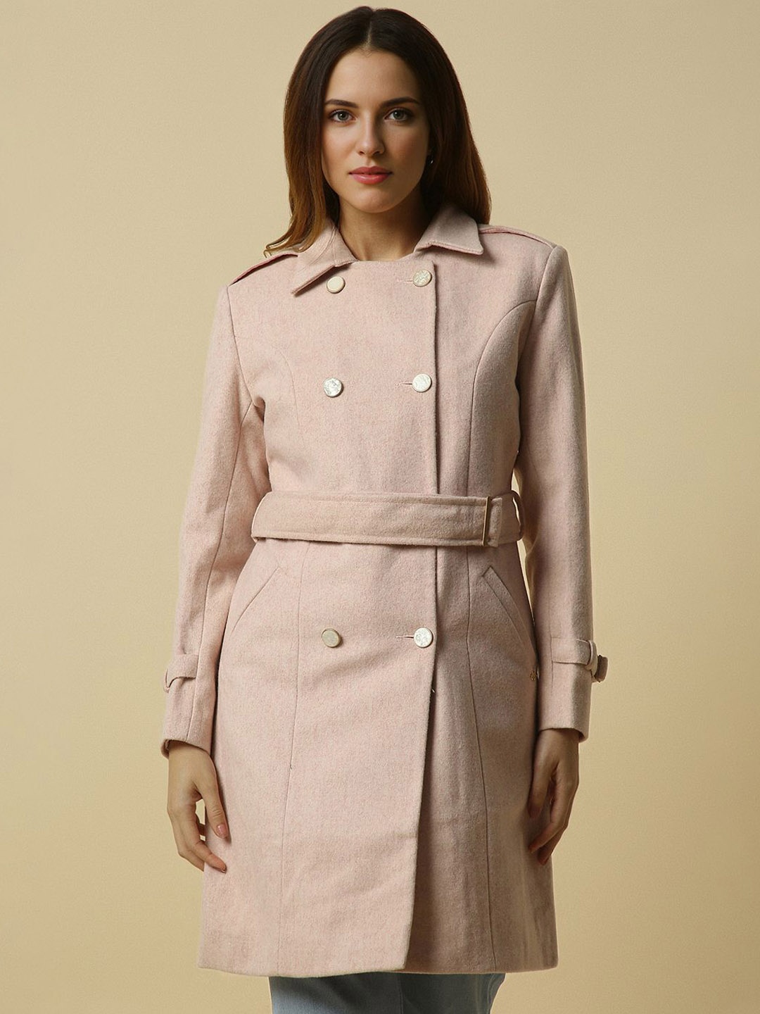 

Allen Solly Woman Women Longline Tailored Jacket, Beige