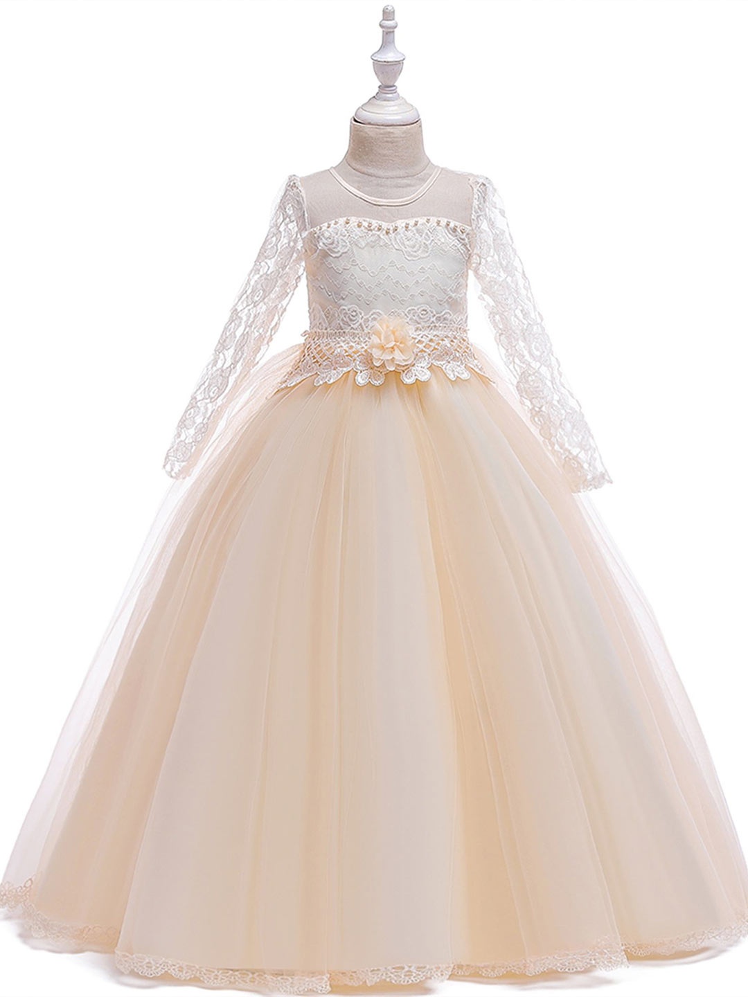 

StyleCast x Revolte Net A-Line Maxi Dress, Champagne