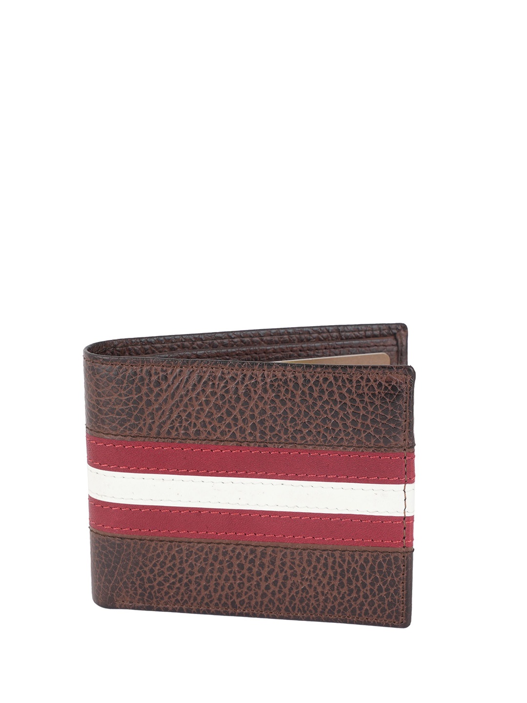 

CLARABAE Men PU Two Fold Wallet, Brown