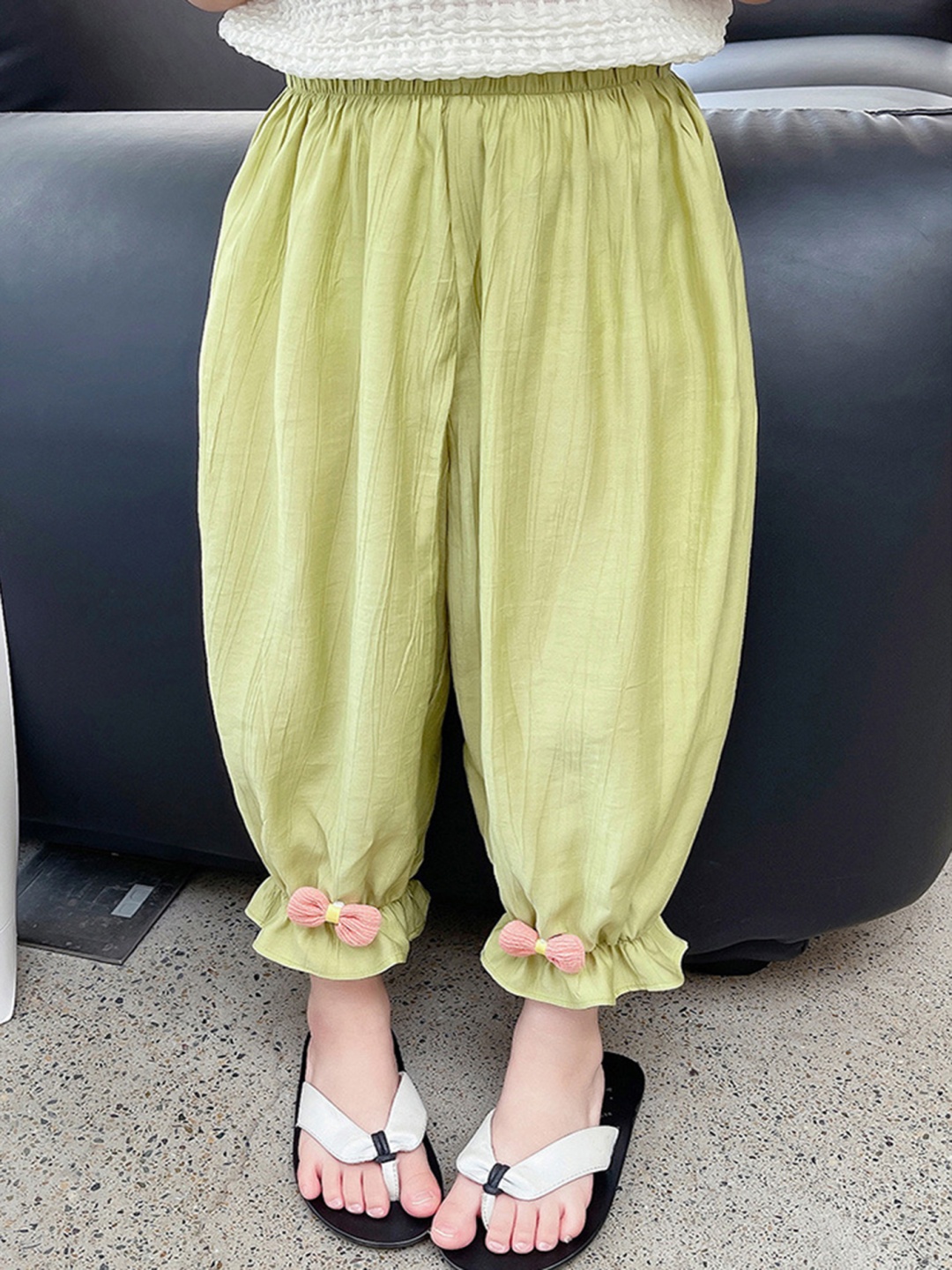 

LULU & SKY Girls High-Rise Trousers, Green