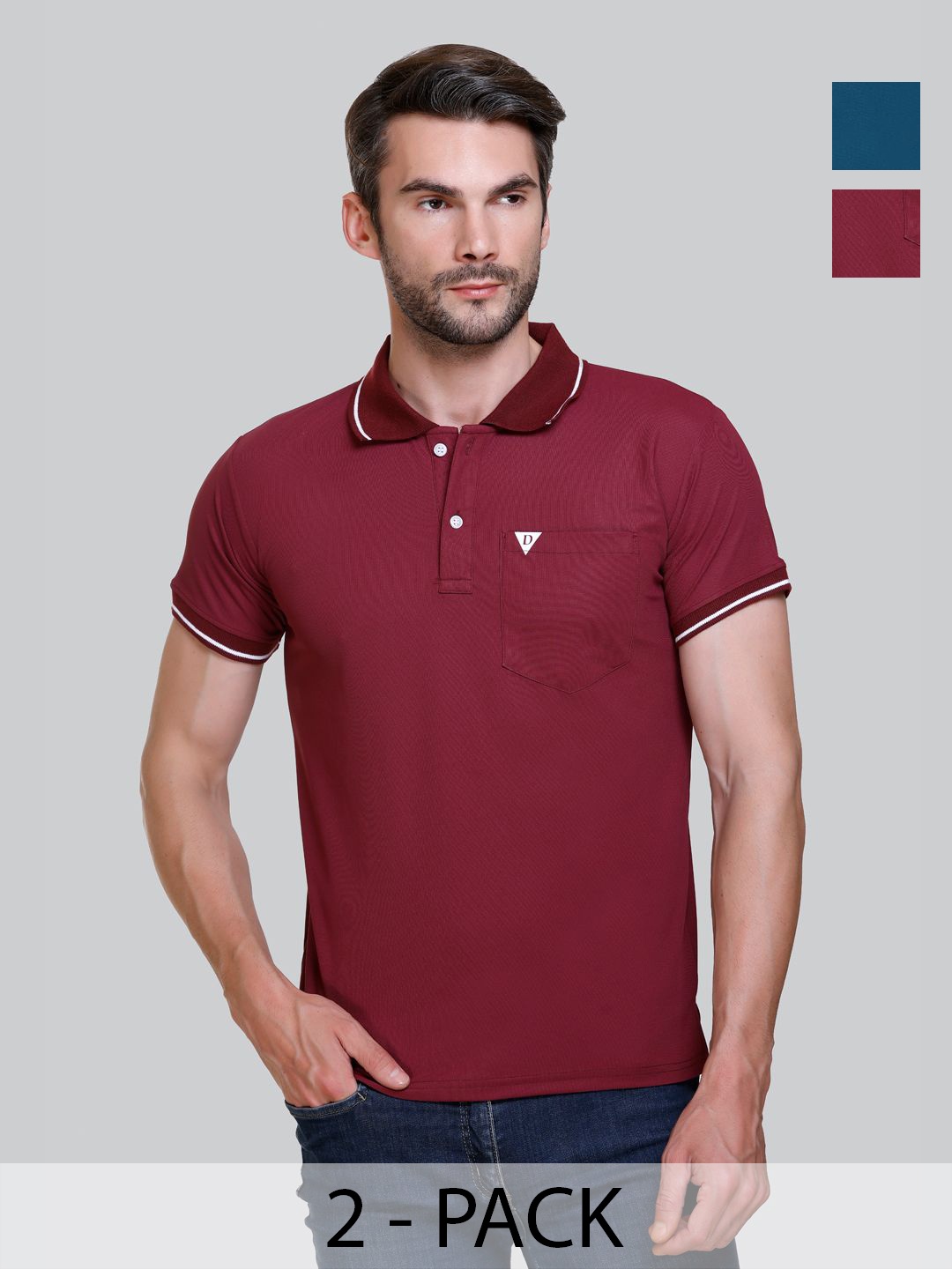 

Deefab Men 2 Pockets T-shirt, Navy blue