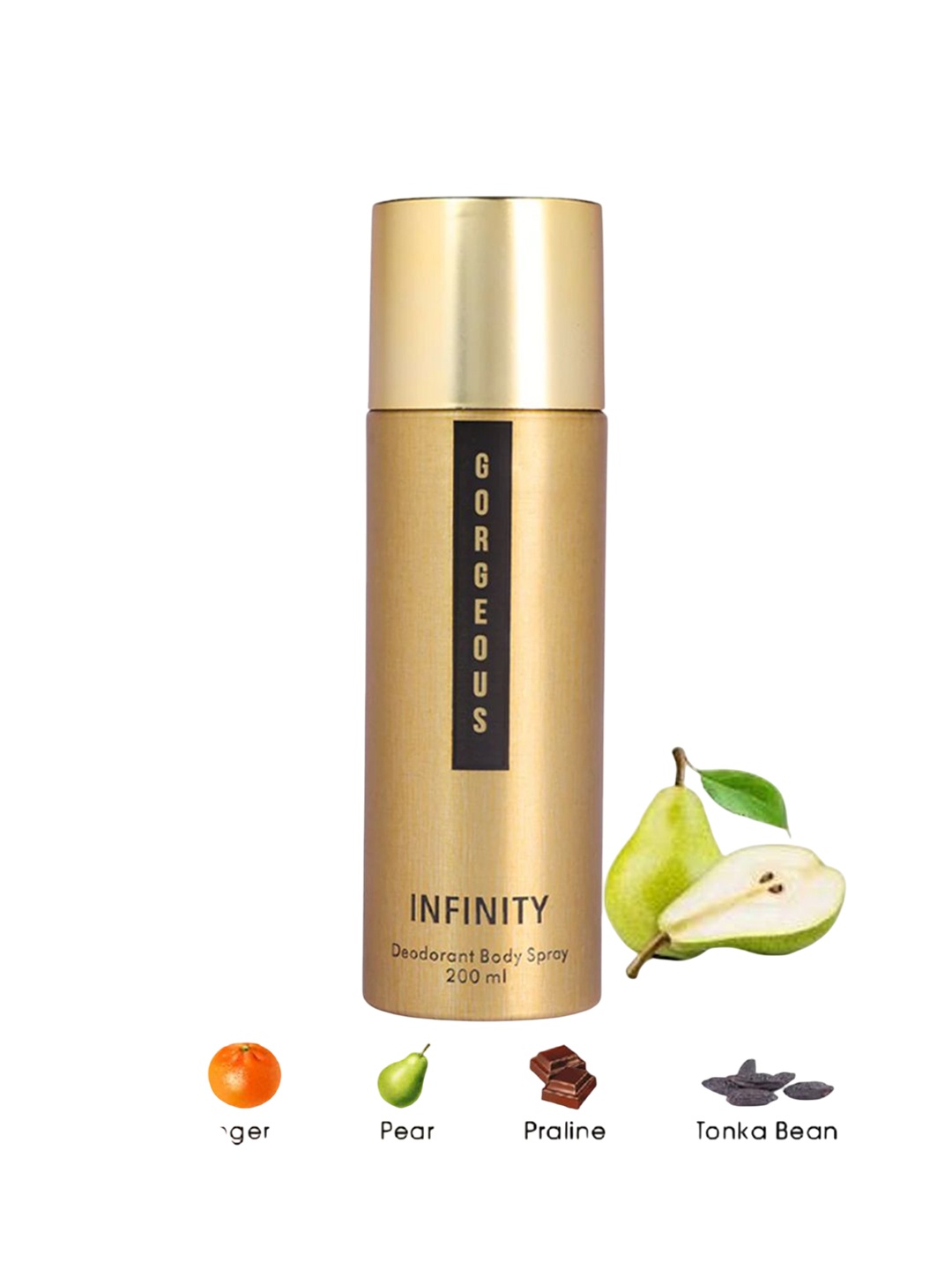 

Infinity Gorgeous Deodorant Body Spray- 200 ml, Peach