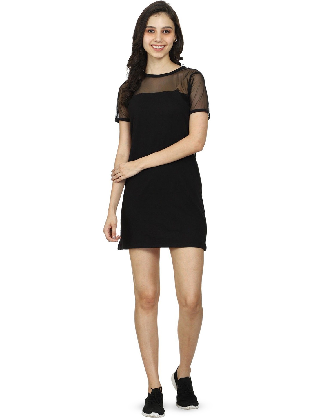 

ROARERS Off-Shoulder A-Line Mini Dress, Black