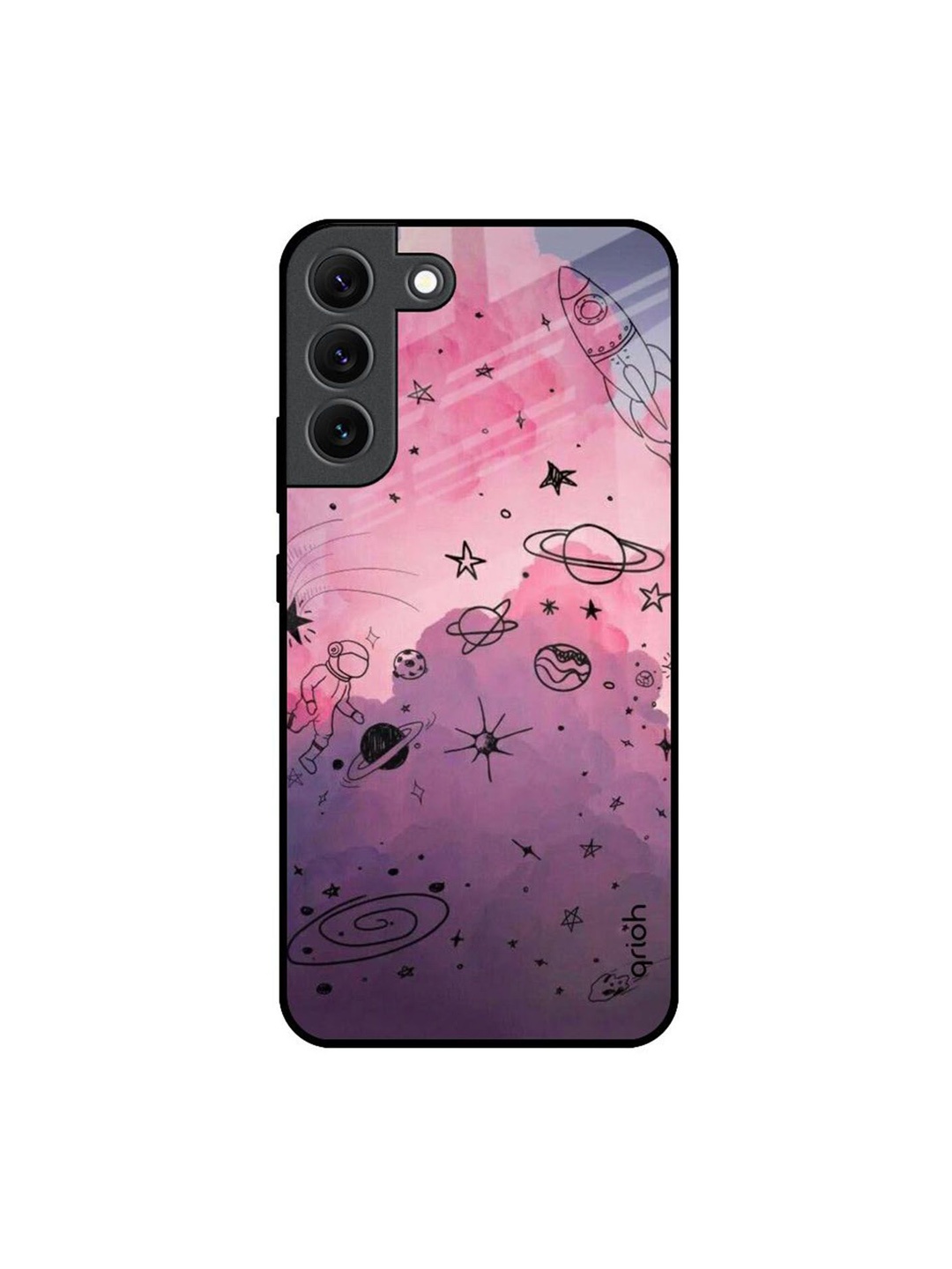 

QRIOH Quirky Printed Samsung Galaxy S22 Back Case Mobile Accessories, Purple