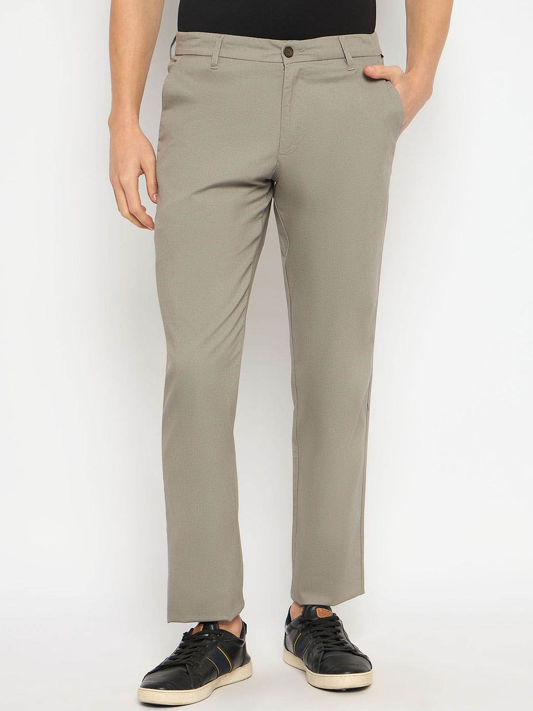 

Duke Men Slim Fit Chinos Trousers, Grey