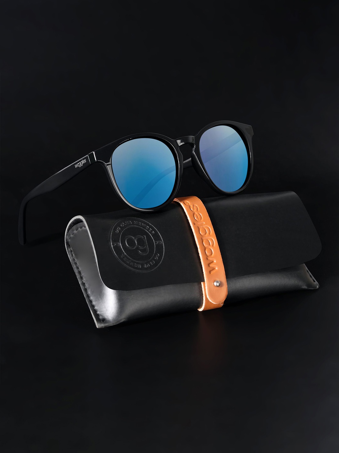 

Woggles Unisex Round Sunglasses with UV Protected Lens, Transparent