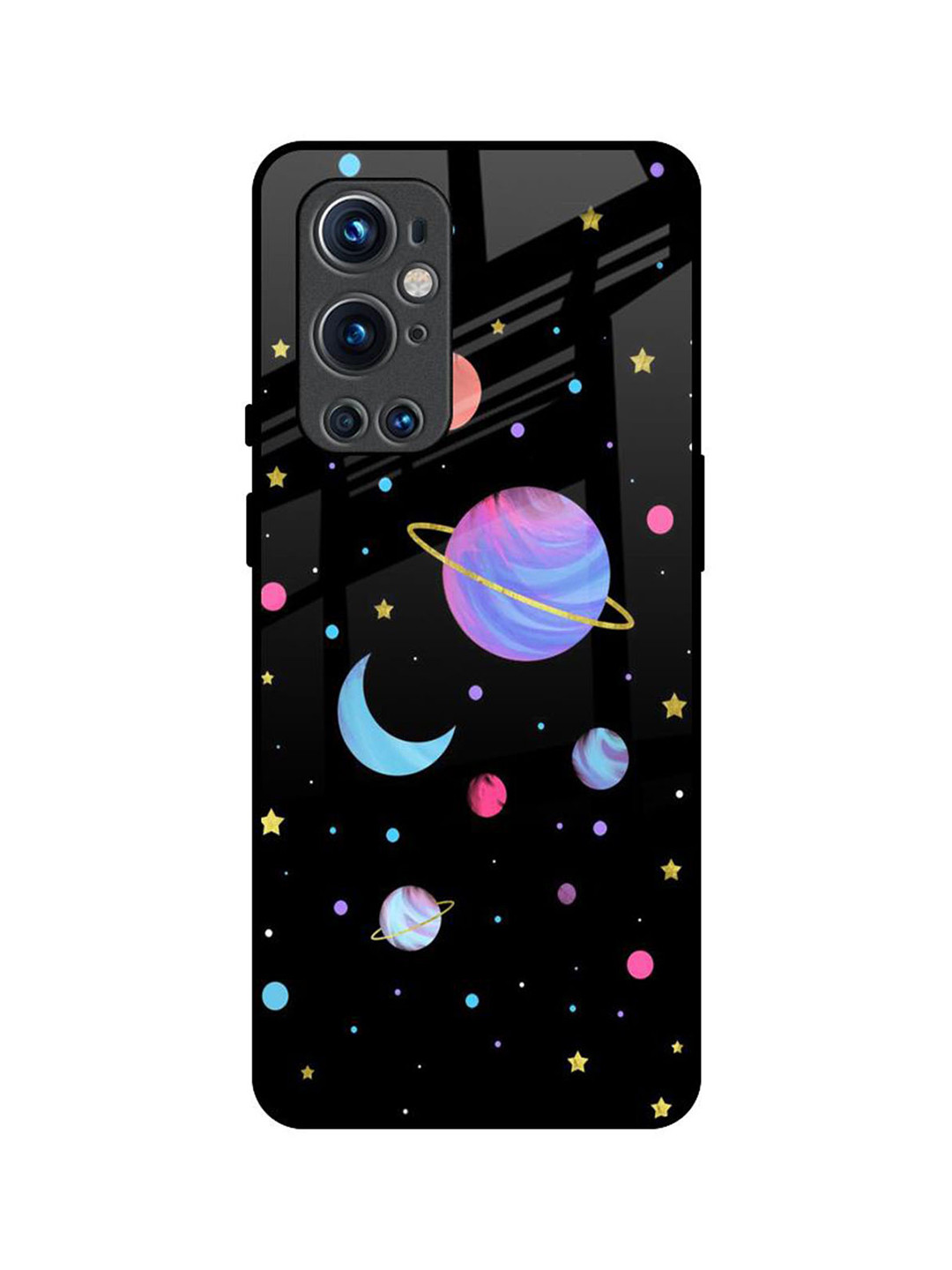 

QRIOH Quirky Printed OnePlus 9 pro Back Case Mobile Accessories, Black