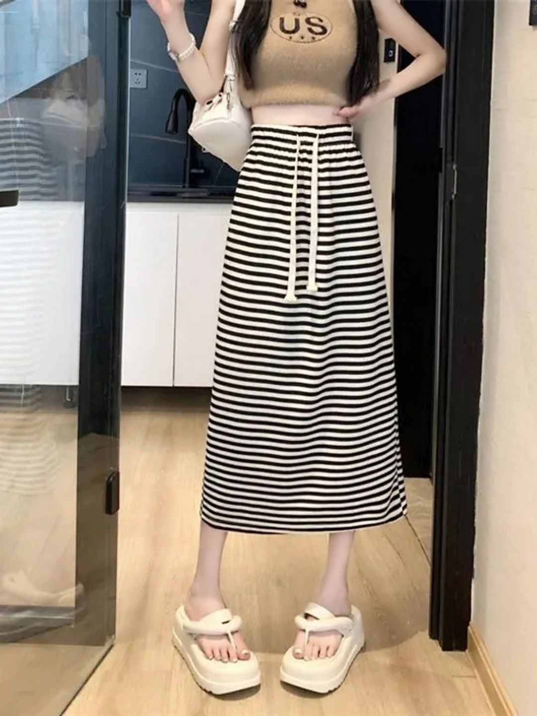 

DressBerry Striped A-Line Dress, Multi
