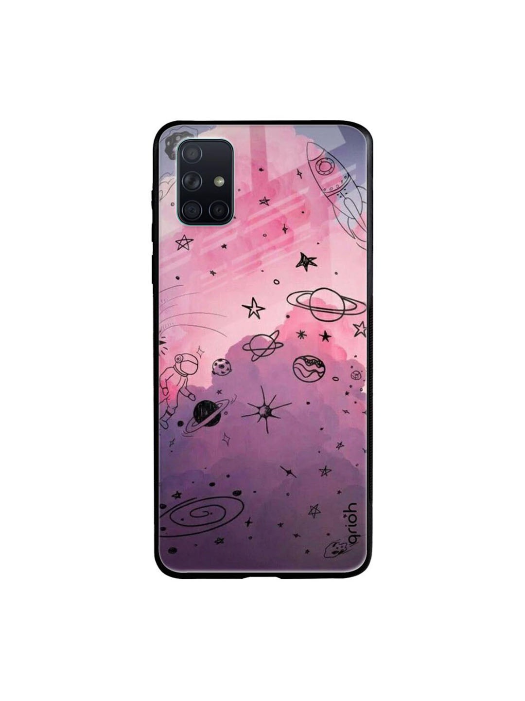 

QRIOH Quirky Printed Samsung Galaxy A71 Back Case Mobile Accessories, Purple