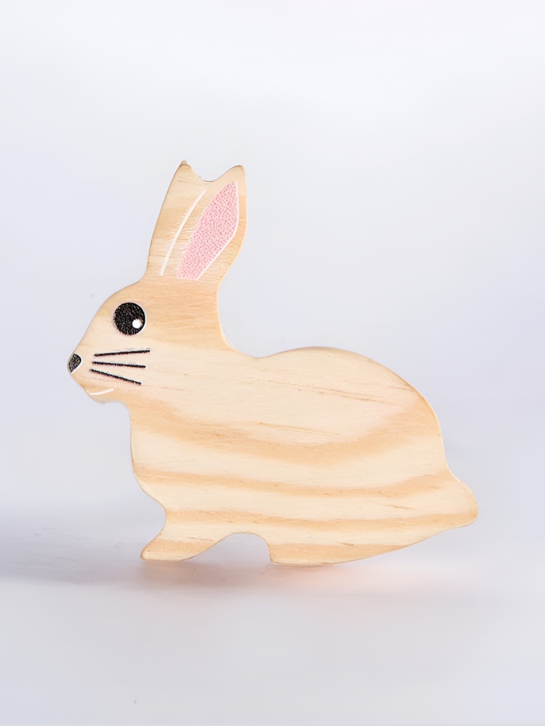 

Pinch of Pretty Brown & Pink Wooden Rabbit Knob