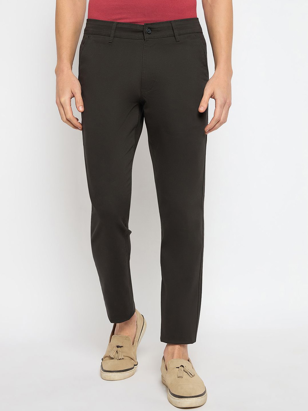 

Duke Men Slim Fit Chinos Trousers, Grey