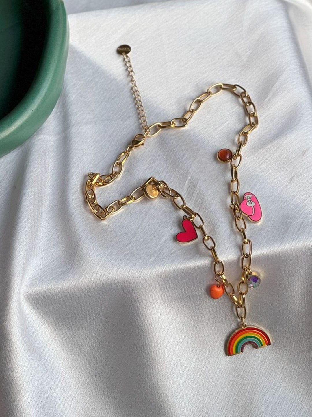 

The Jewellery Tale Gold-Plated Chunky Chain With Charms