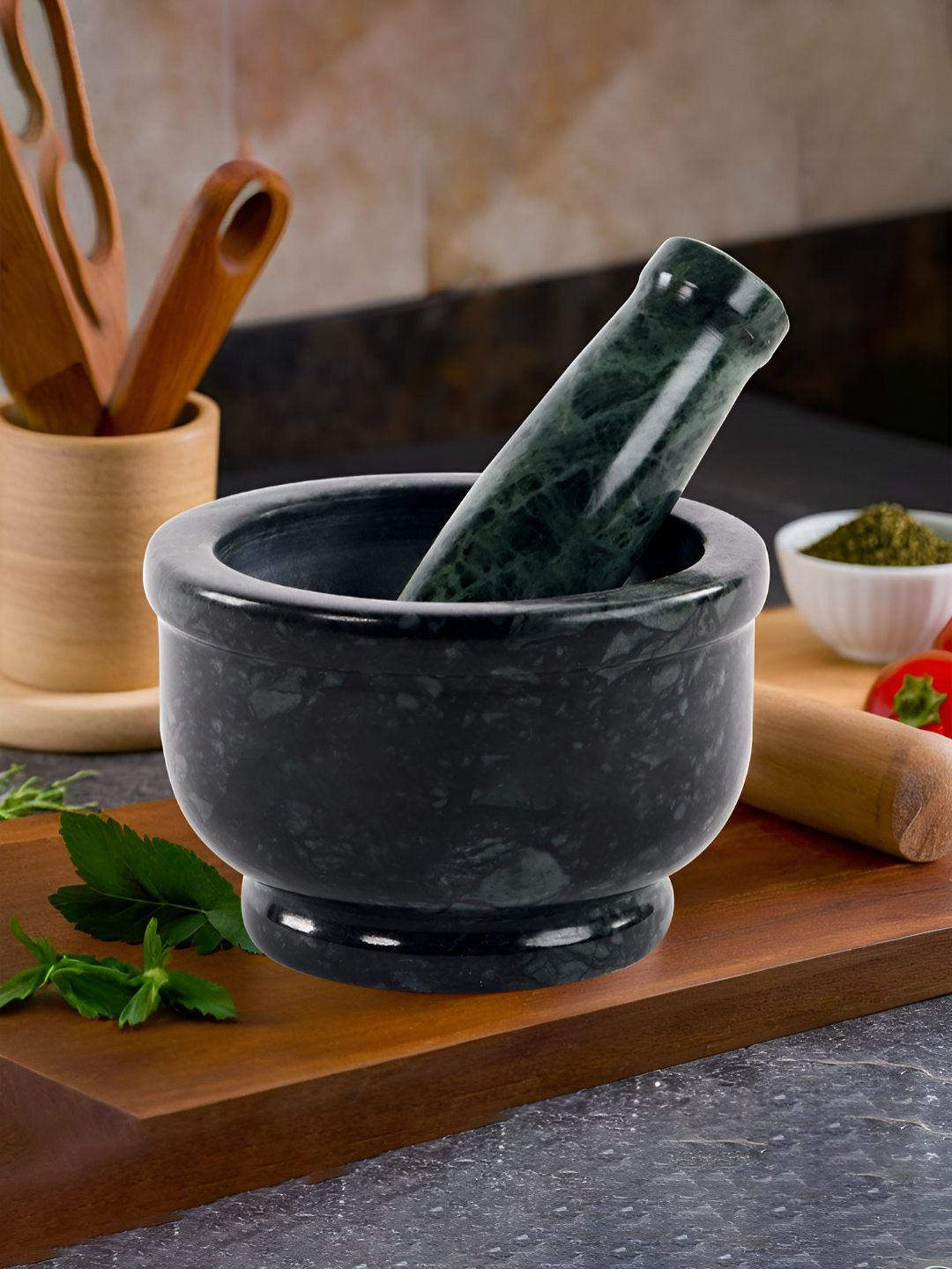 

Kuber Industries Green Marble Granite Imam Dasta Marble Mortar and Pestle