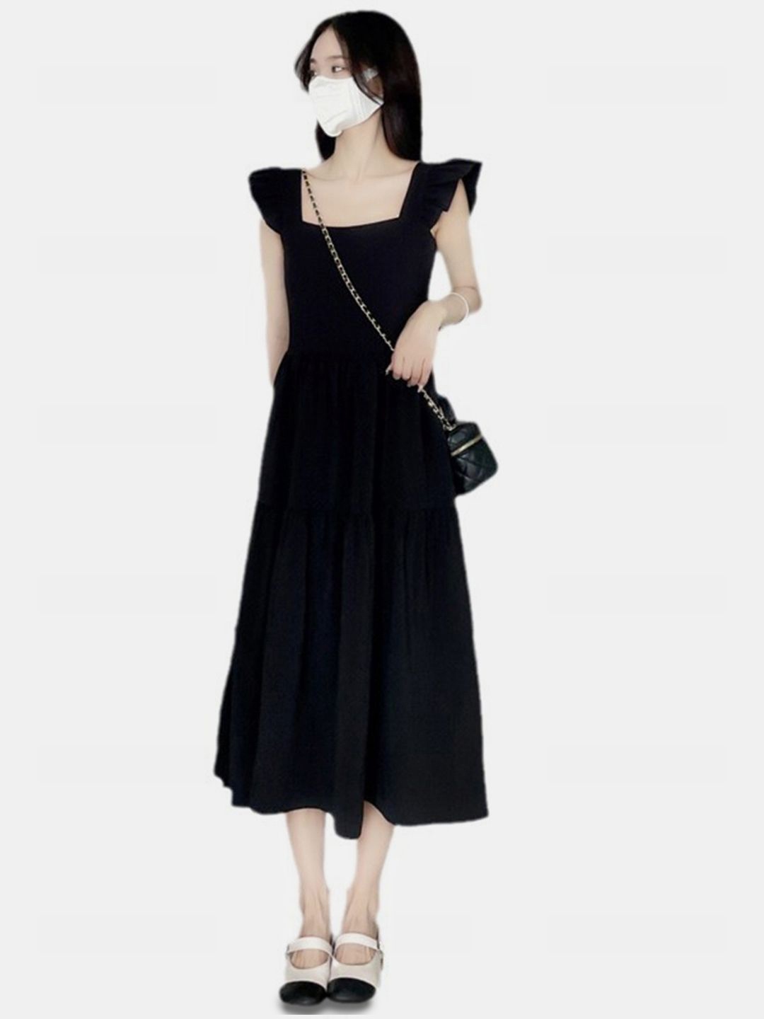 

DressBerry Fit & Flare Midi Dress, Black