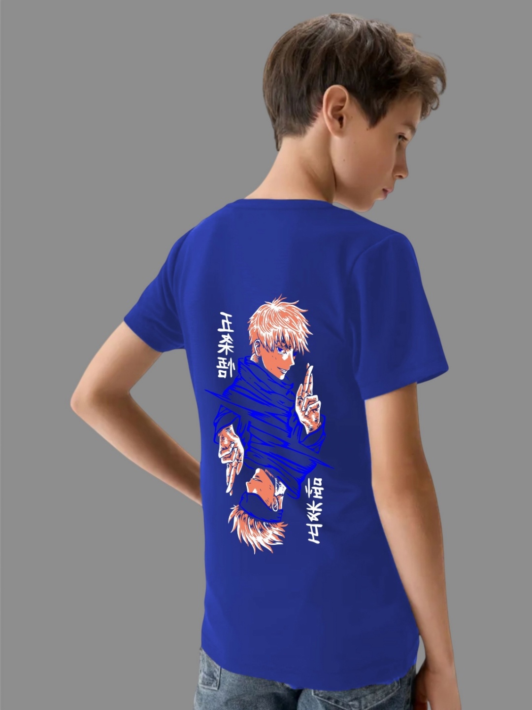 

Uniplanet store Boys Typography Printed Applique T-shirt, Blue