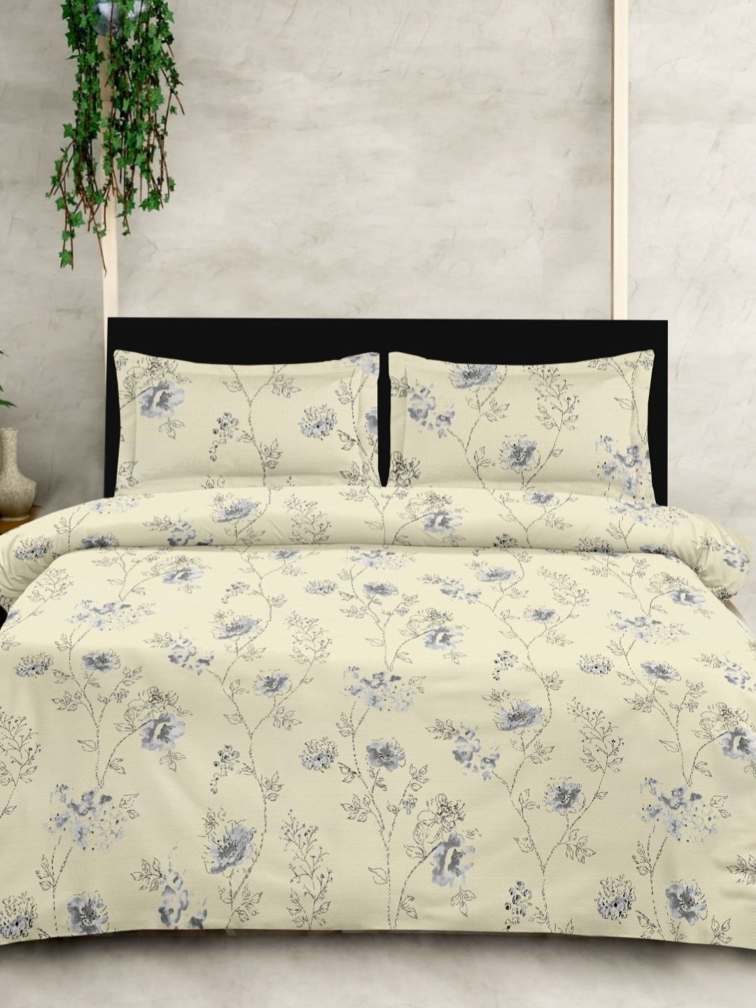 

Sleeping Owls-because your sleep matters White Pure Cotton King Bedsheet Set 2.74m x 2.74m, Yellow