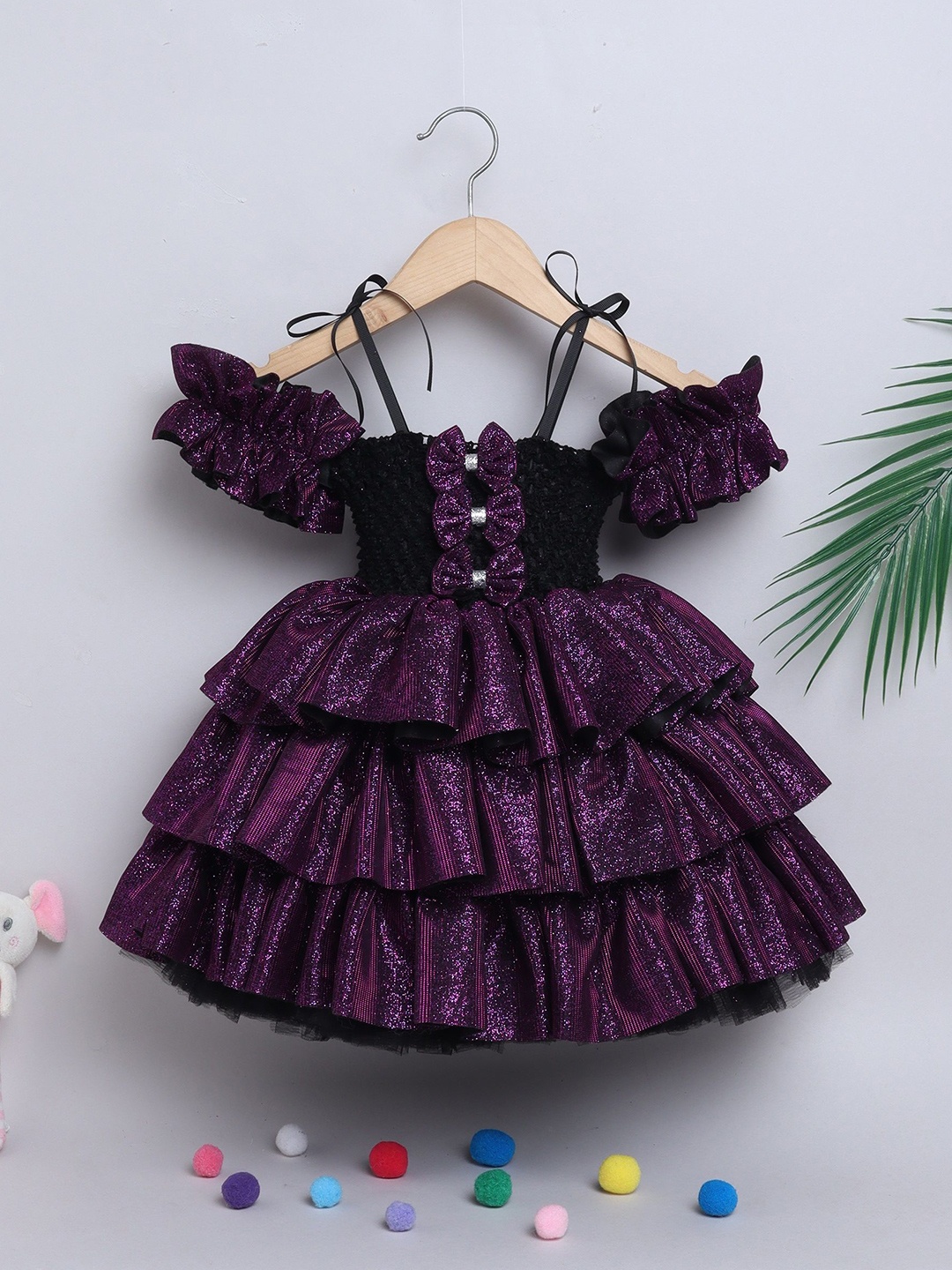 

TINY MINY ME Satin Dress, Purple