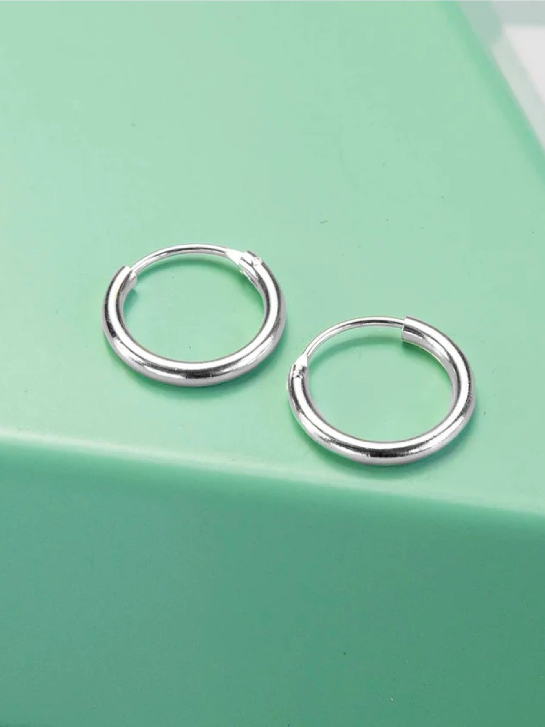 

Crazy Fashion Stainless Steel Circular Hoop Earrings, Silver