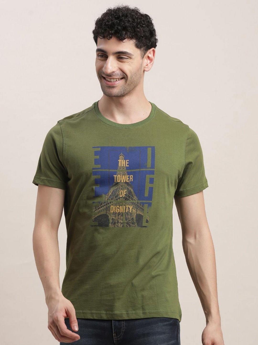 

Turtle Men Printed Slim Fit T-shirt, Green