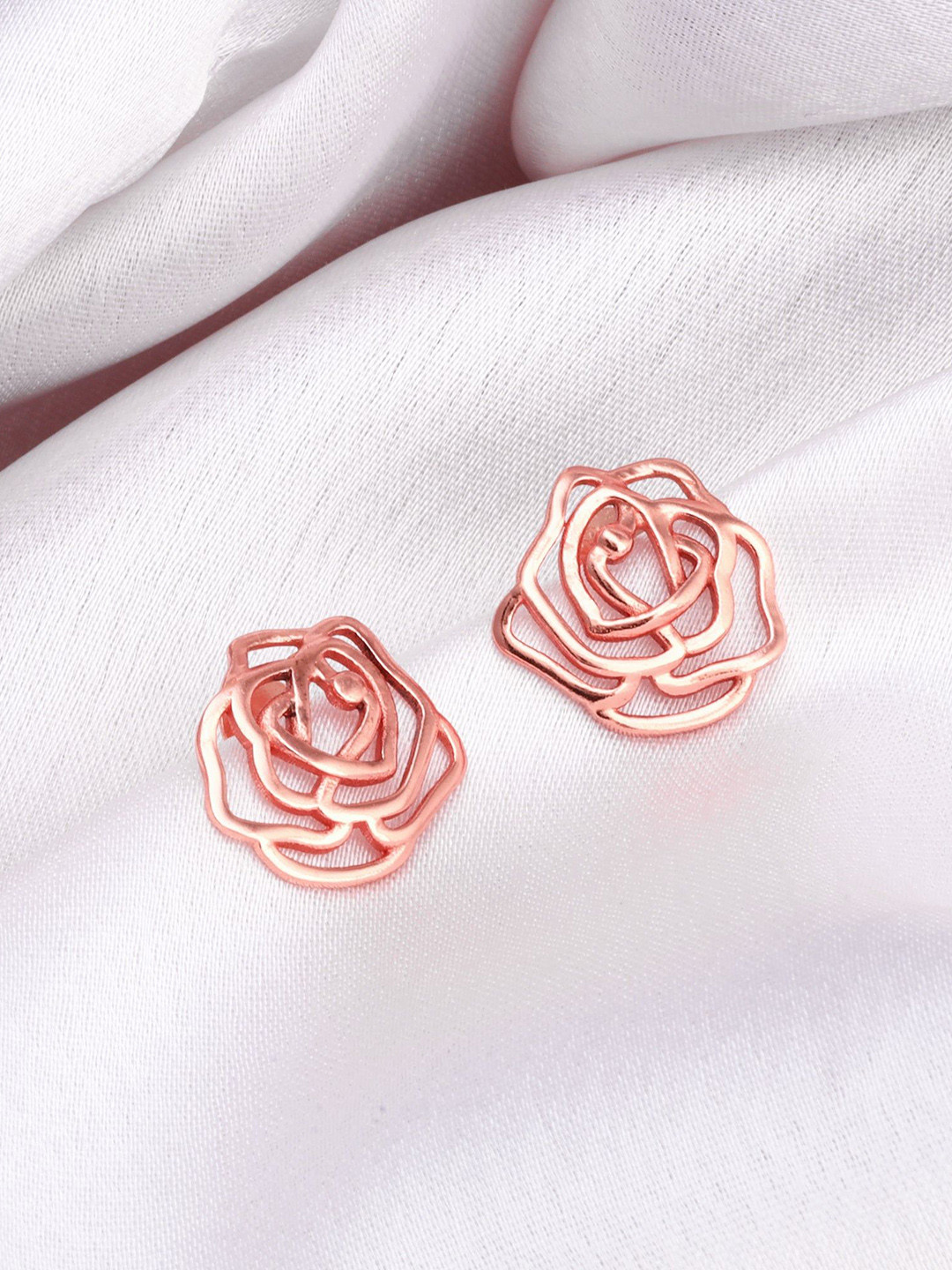 

GIVA 925 Silver Rose Gold-Plated Bed Of Roses Studs