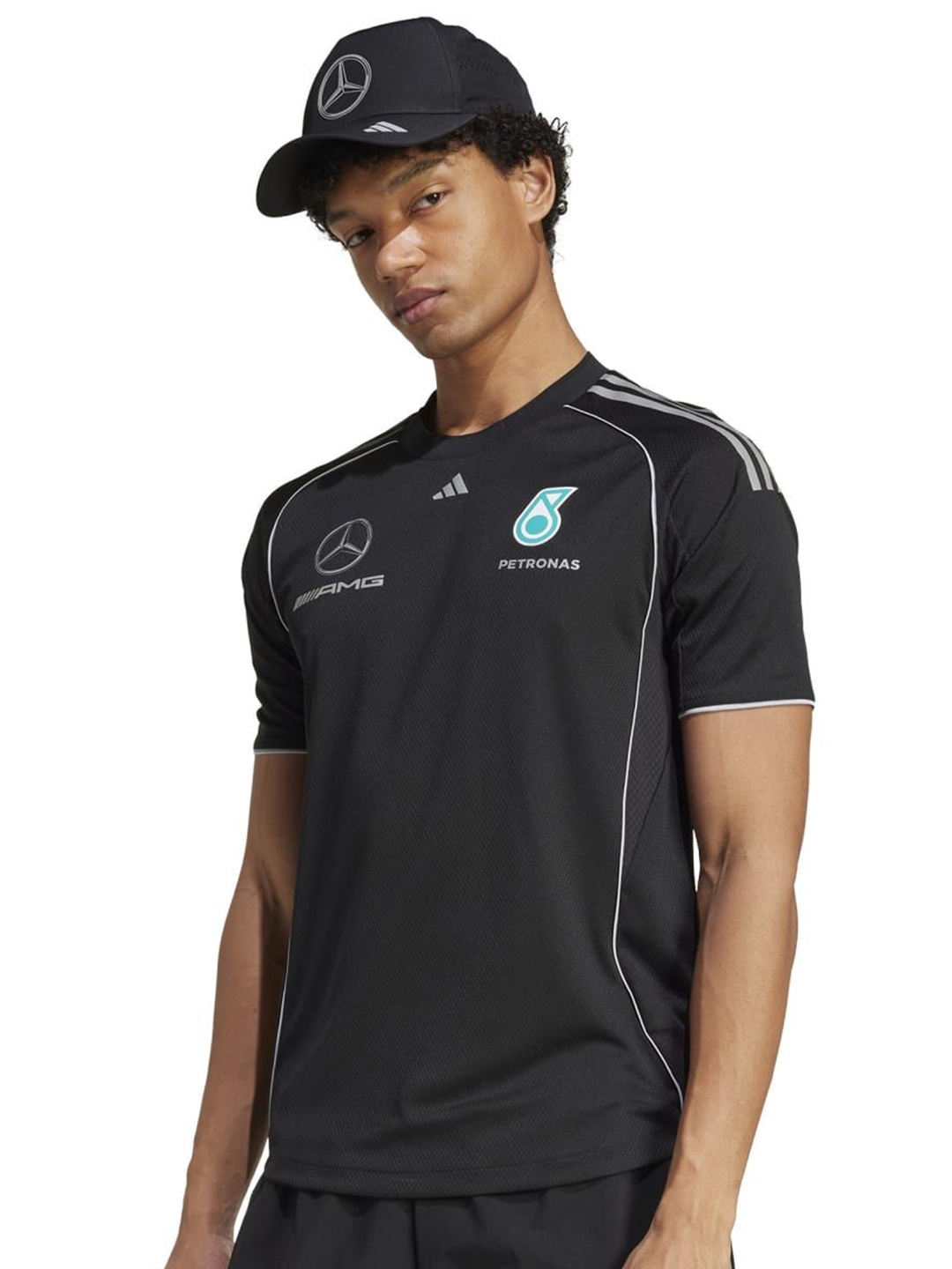 

ADIDAS Mer Mc Jsy W Printed Slim Fit Short Sleeve T-Shirt, Black